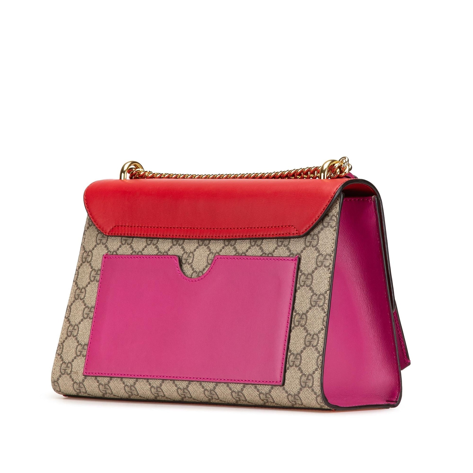 Gucci GG Supreme Padlock Canvas Brown Medium Shoulder Bag