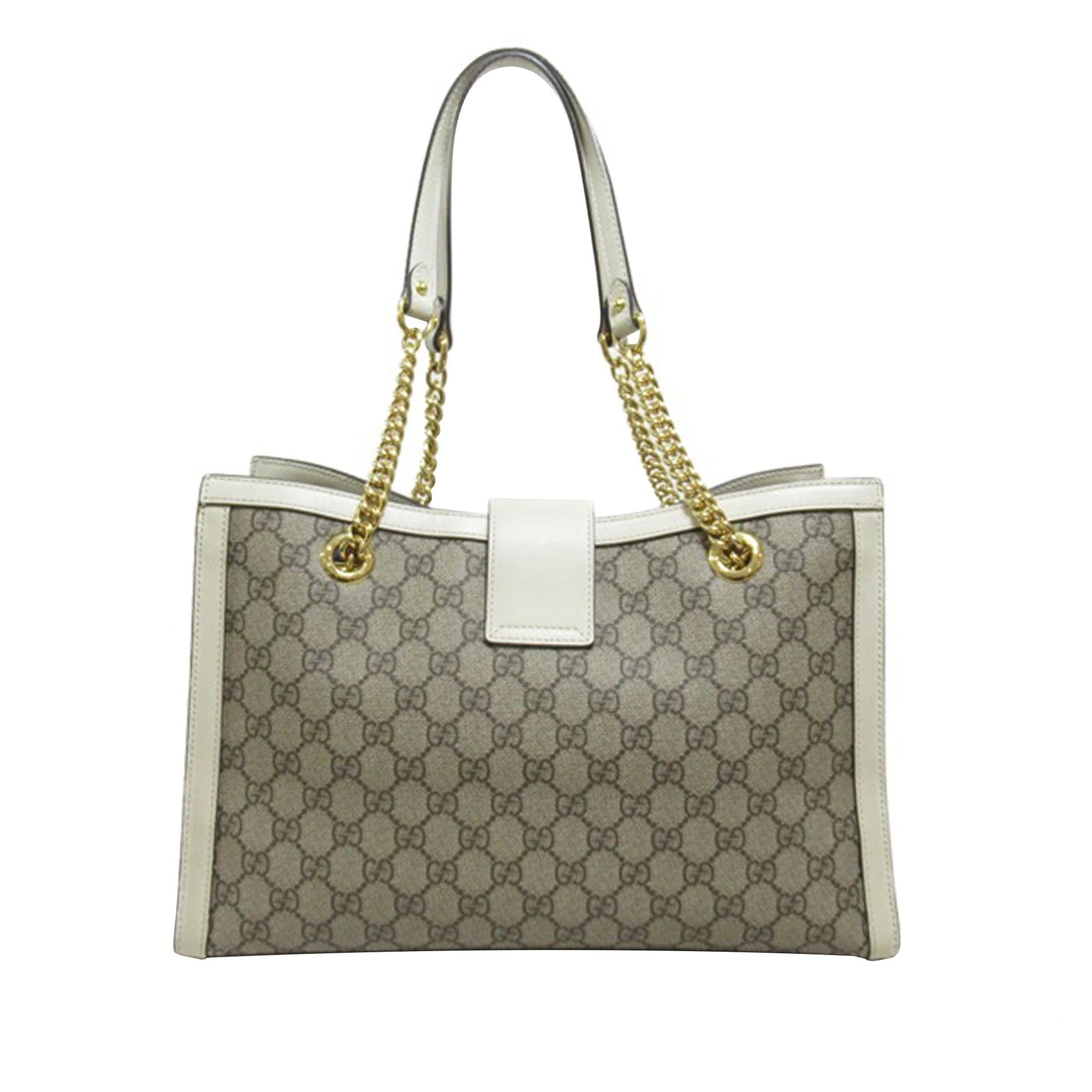 Gucci GG Supreme Padlock SHG-d03O8y Canvas Brown Medium Tote Bag