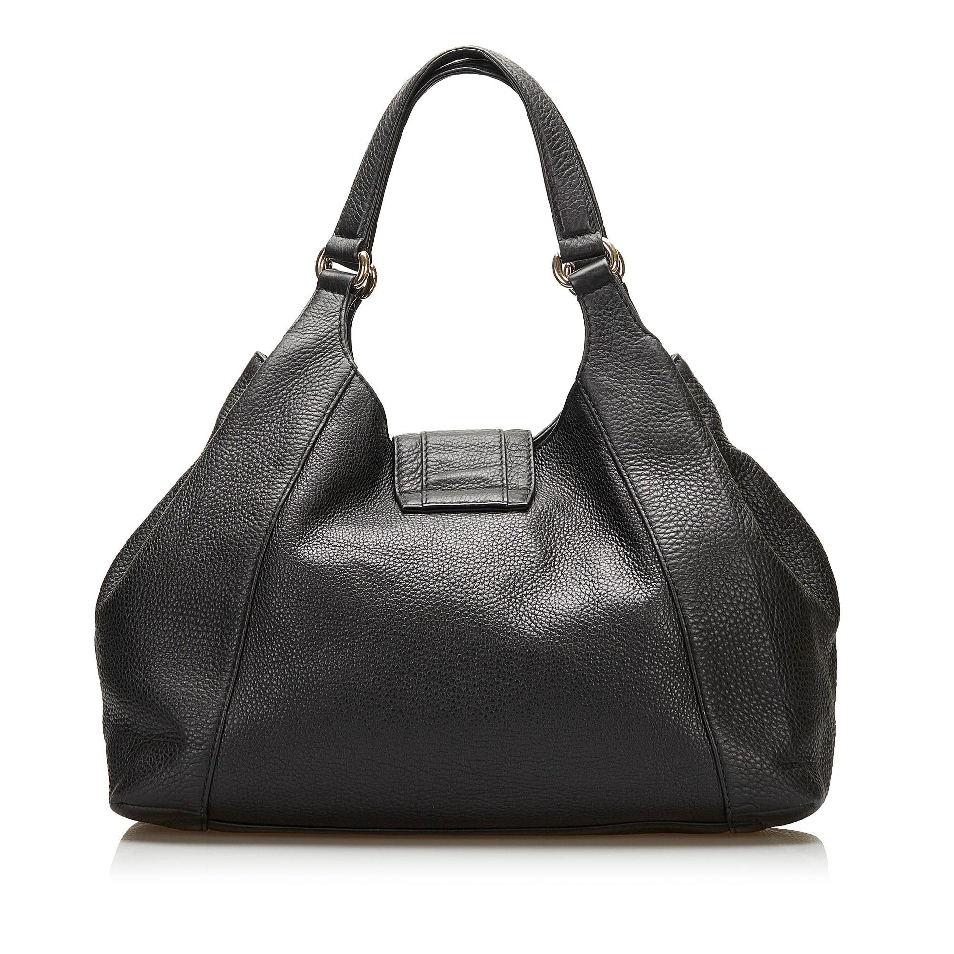 Gucci Greenwich SHG Calf Black Medium Shoulder Bag