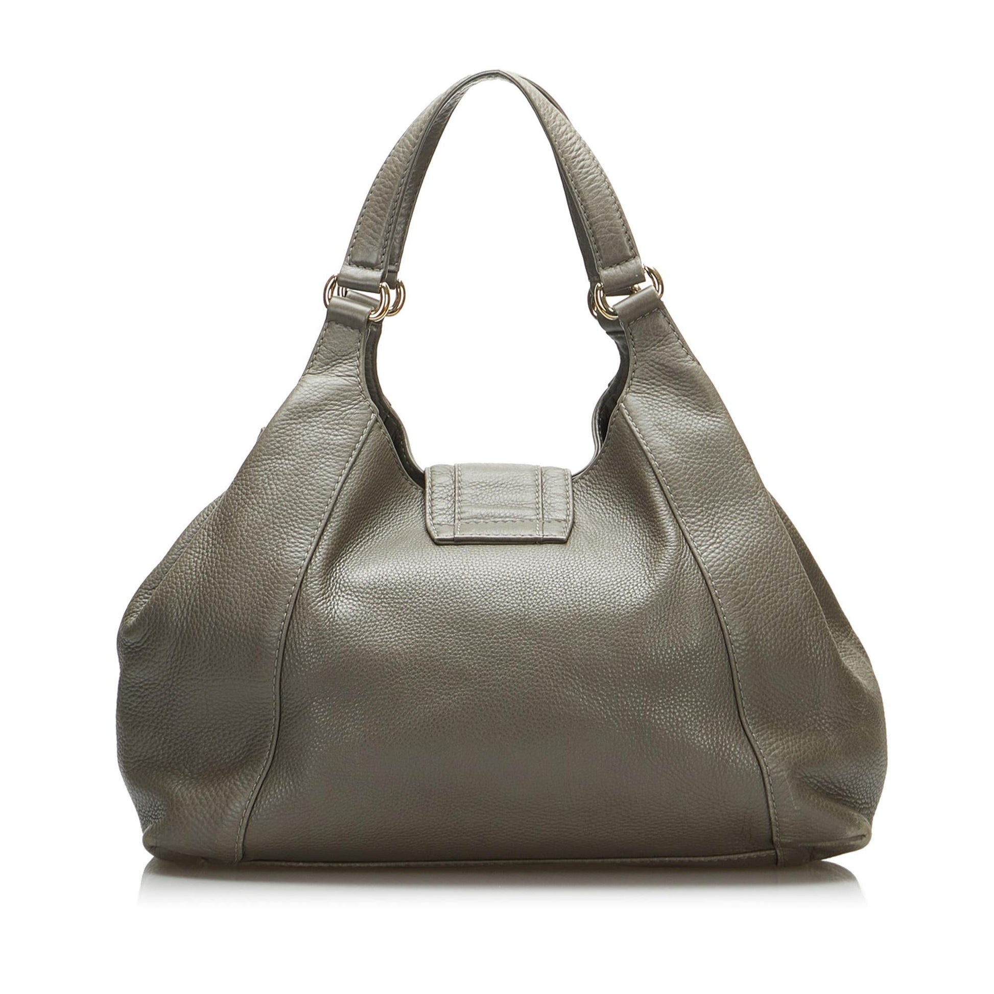 Gucci Greenwich SHG-Leuv6R Calf Grey Medium Tote Bag