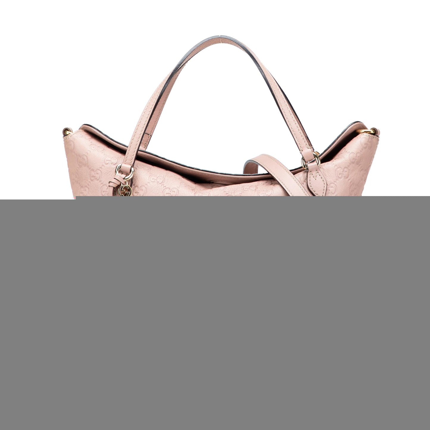 Gucci Guccissima Bree Fold Over Calf Pink Medium Tote Bag