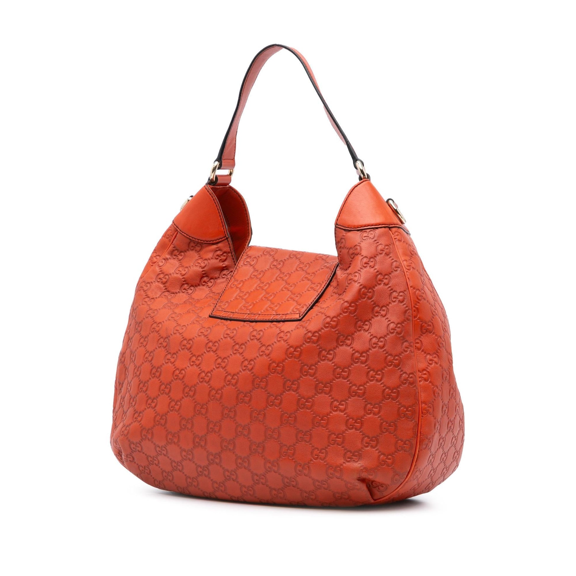 Gucci Guccissima Emily Calf Orange Medium Satchel Bag