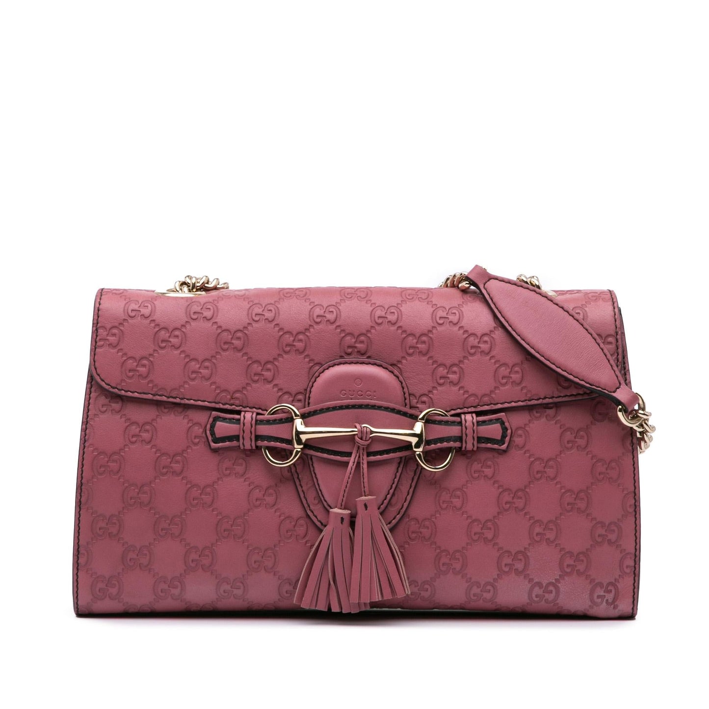 Gucci Guccissima Emily Calf Pink Medium Shoulder Bag