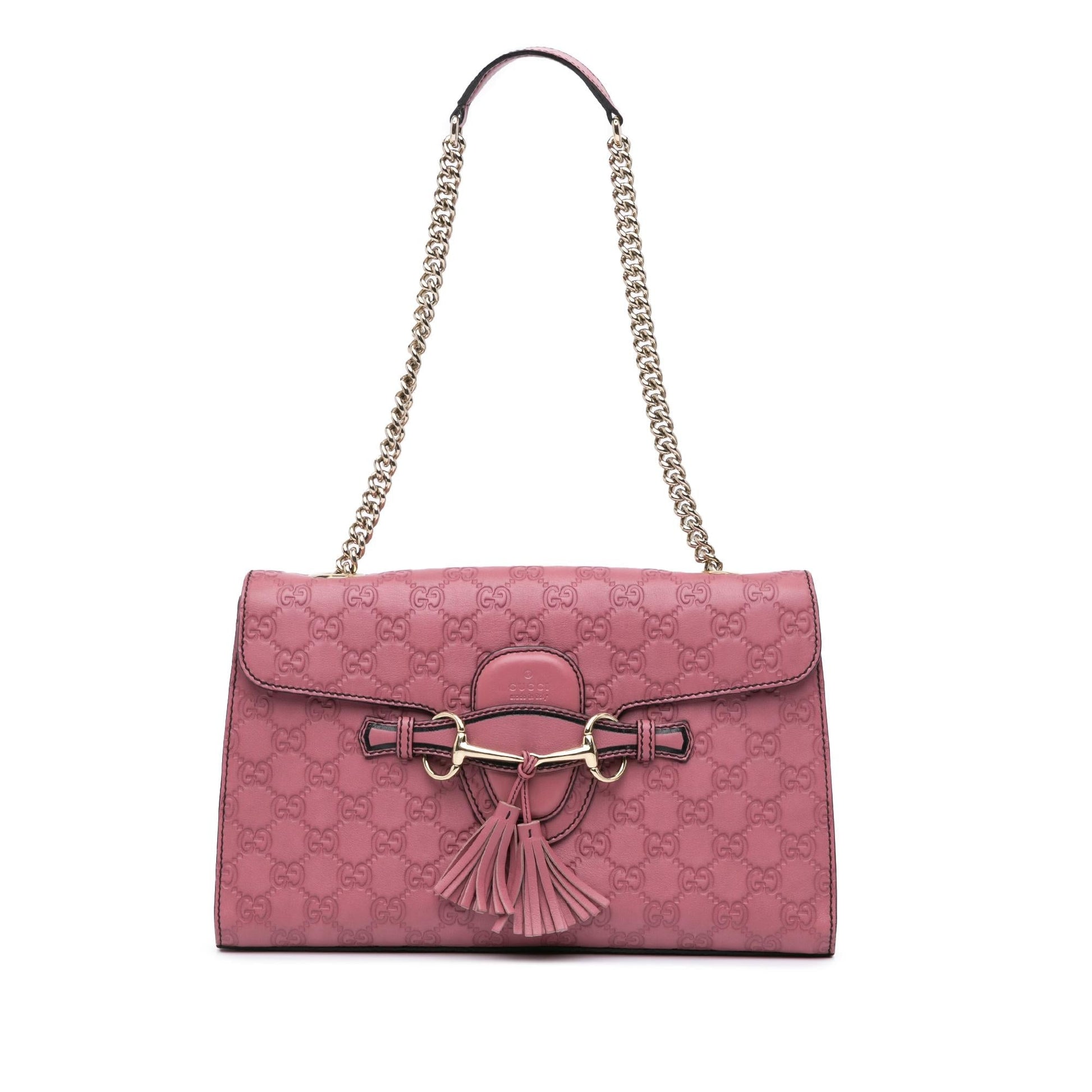 Gucci Guccissima Emily Calf Pink Medium Shoulder Bag Bag 1