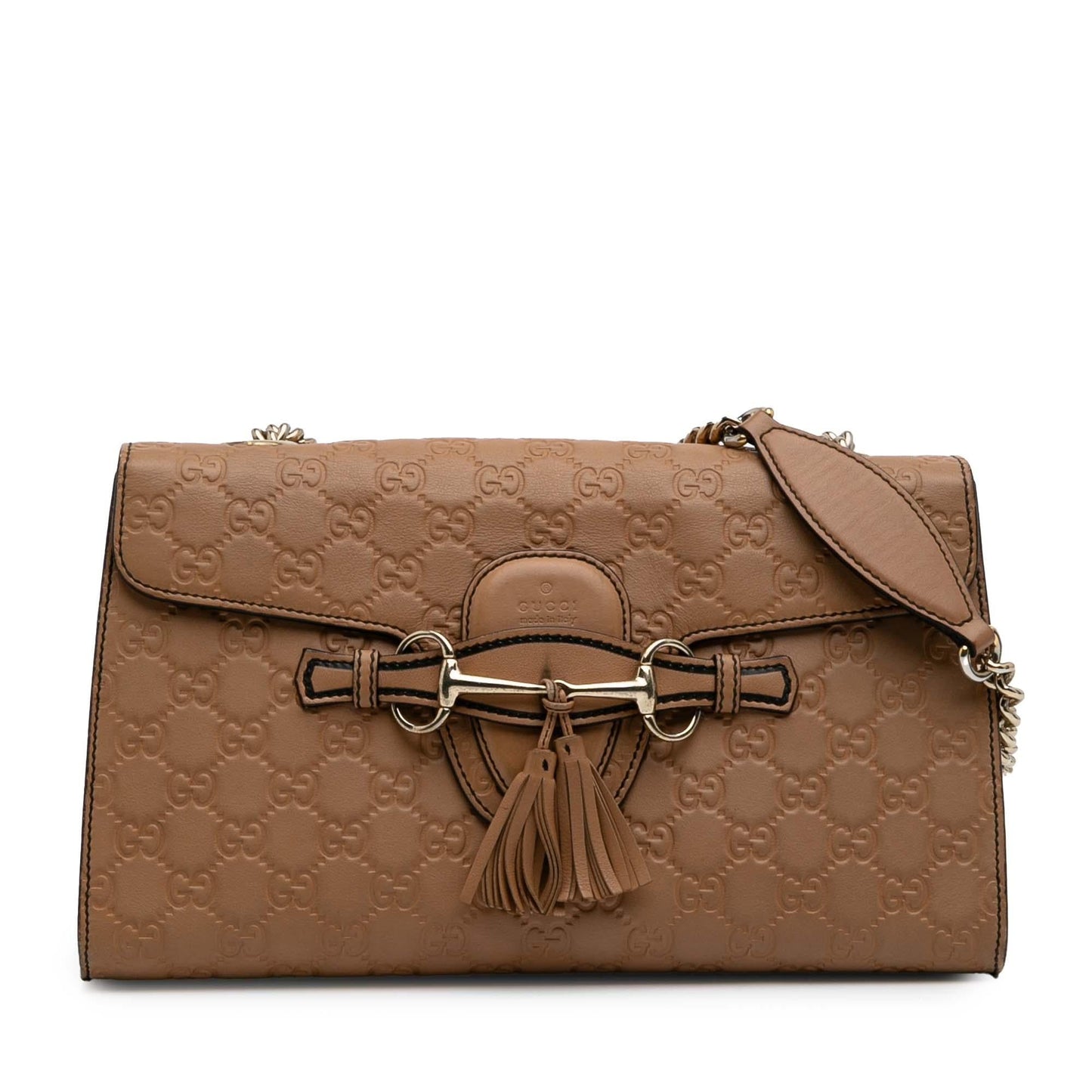 Gucci Guccissima Emily Calf Brown Medium Shoulder Bag
