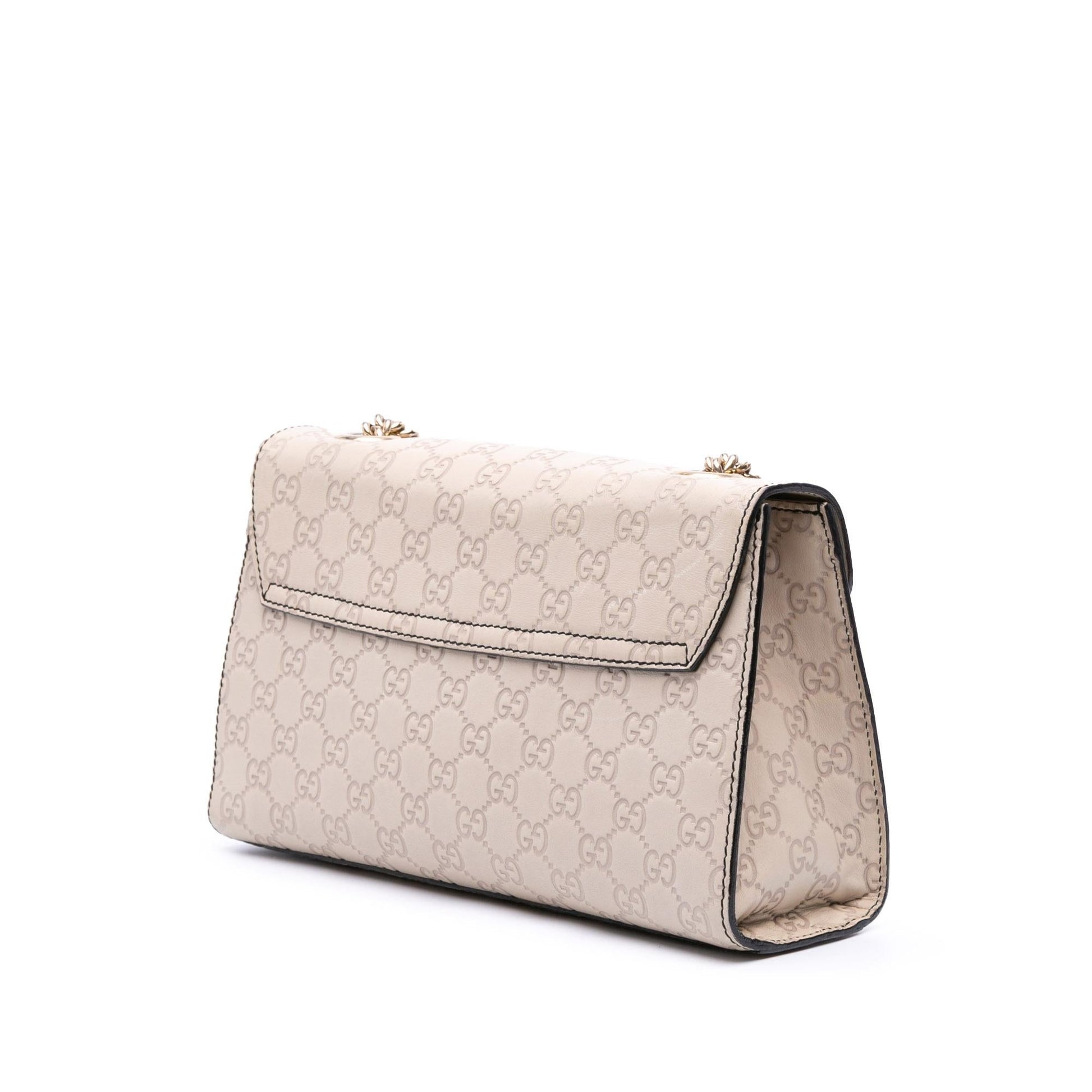 Gucci Guccissima Emily Calf White Medium Shoulder Bag