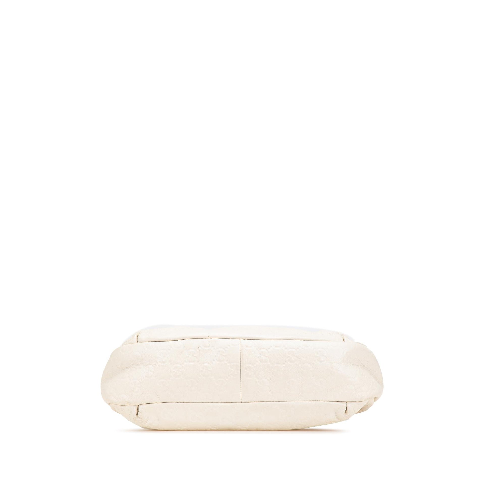 Gucci Guccissima New Ladies Calf White Medium Shoulder Bag