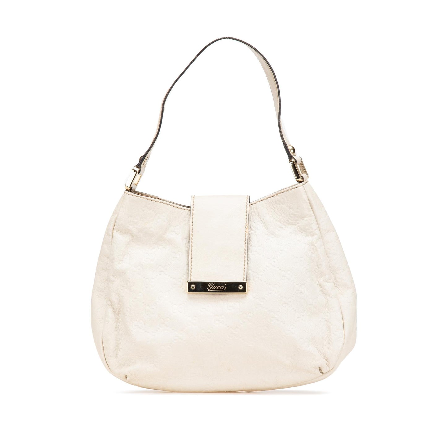 Gucci Guccissima New Ladies Calf White Medium Shoulder Bag Hobo 1
