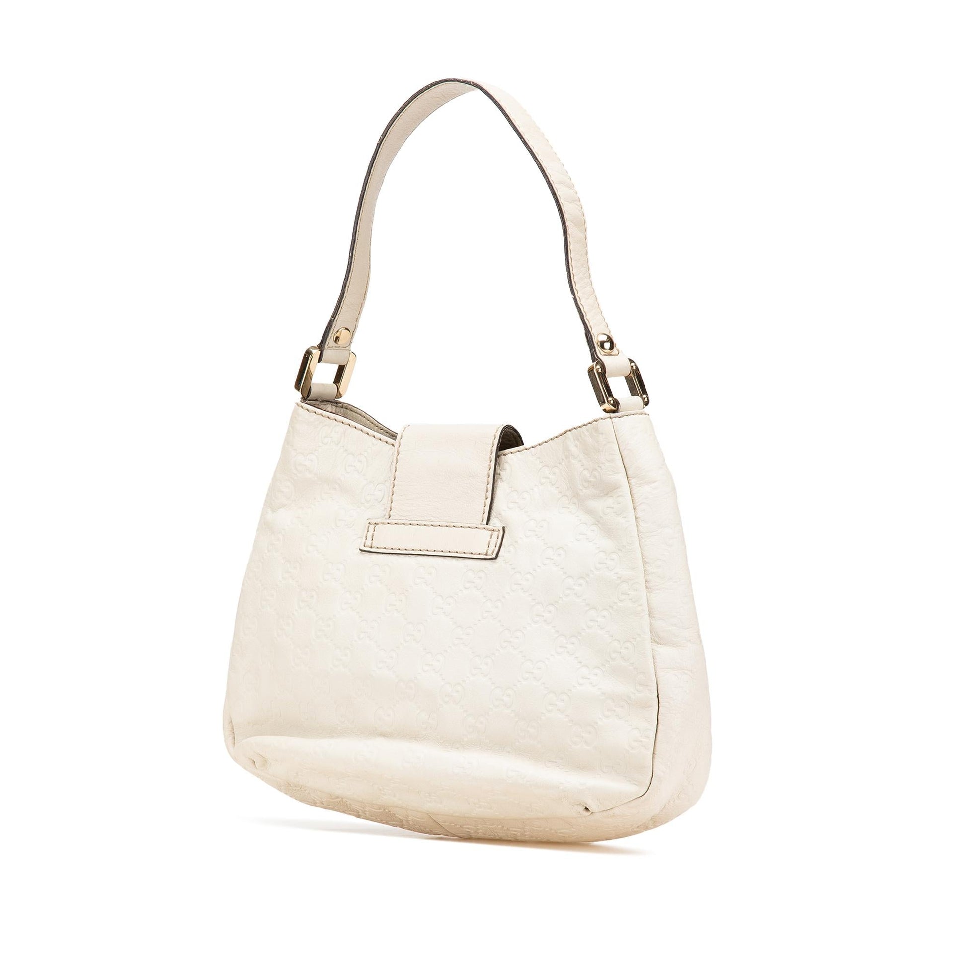 Gucci Guccissima New Ladies Calf White Medium Shoulder Bag Hobo 1