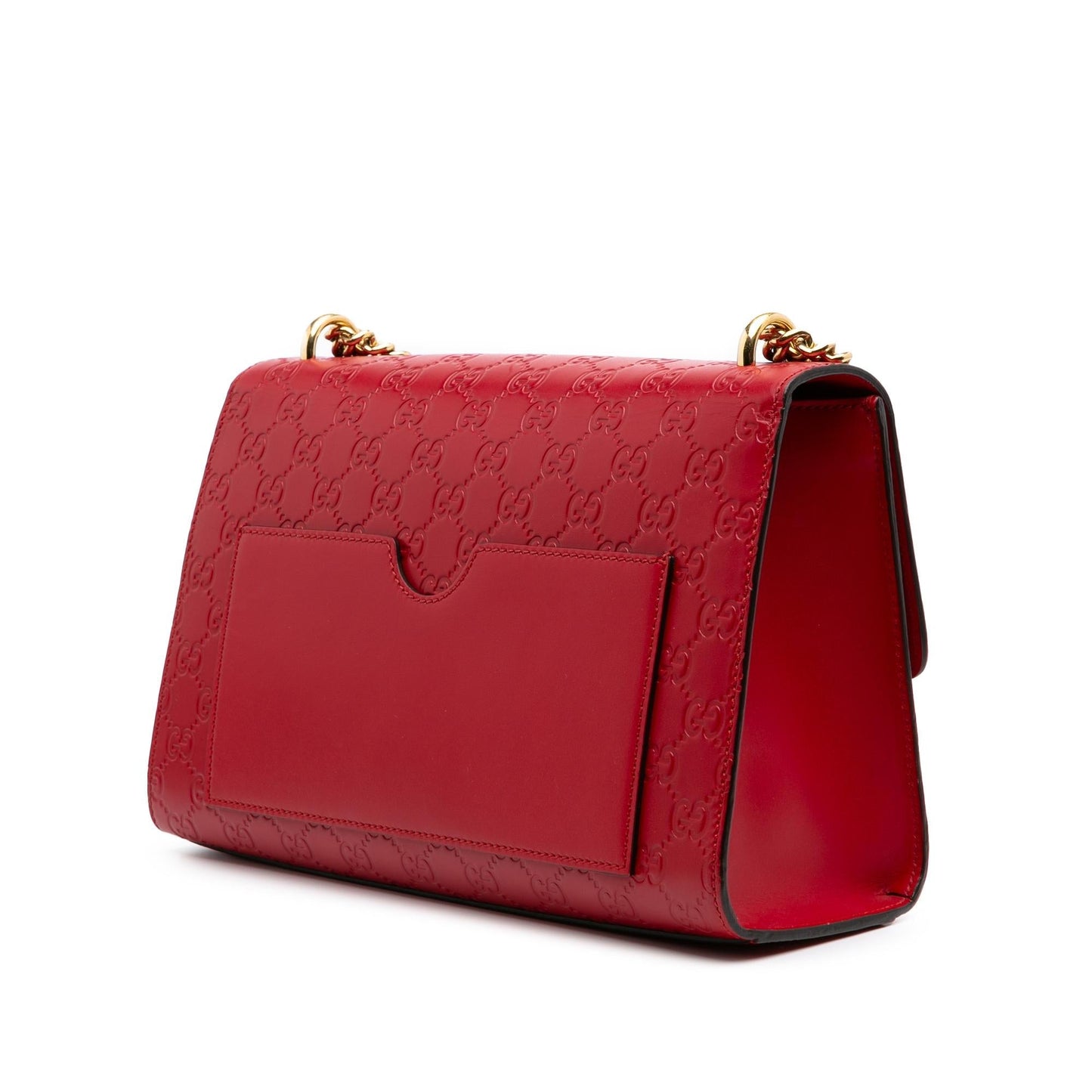 Gucci Guccissima Padlock Calf Red Medium Shoulder Bag