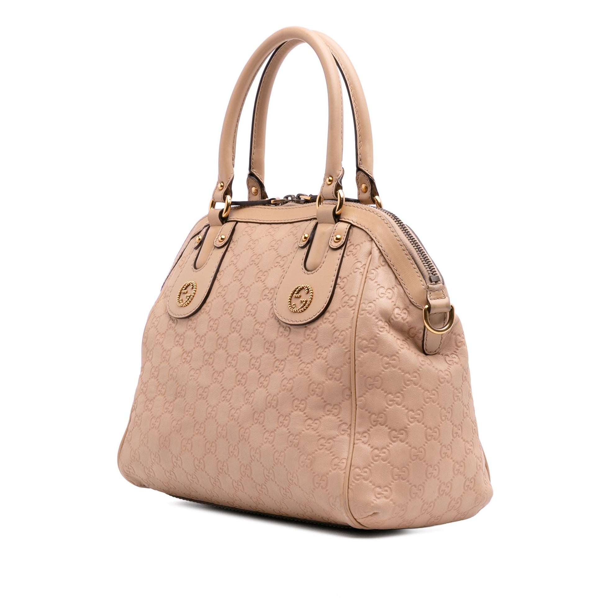 Gucci Guccissima Scarlett Calf Brown Medium Satchel Bag Satchel 2