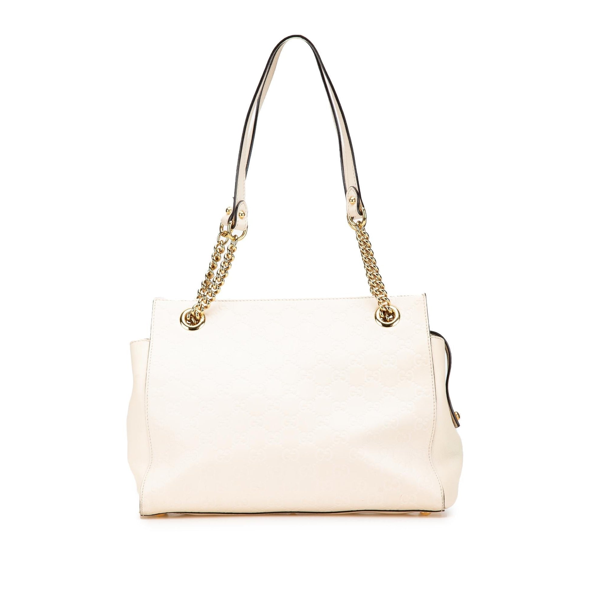 Gucci Guccissima Soft Calf White Medium Shoulder Bag Shoulder Bag