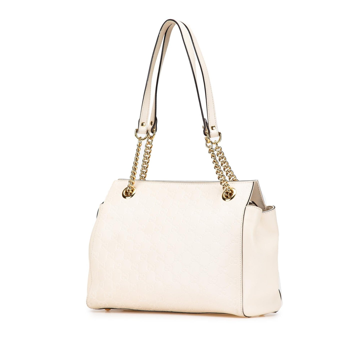 Gucci Guccissima Soft Calf White Medium Shoulder Bag Shoulder Bag
