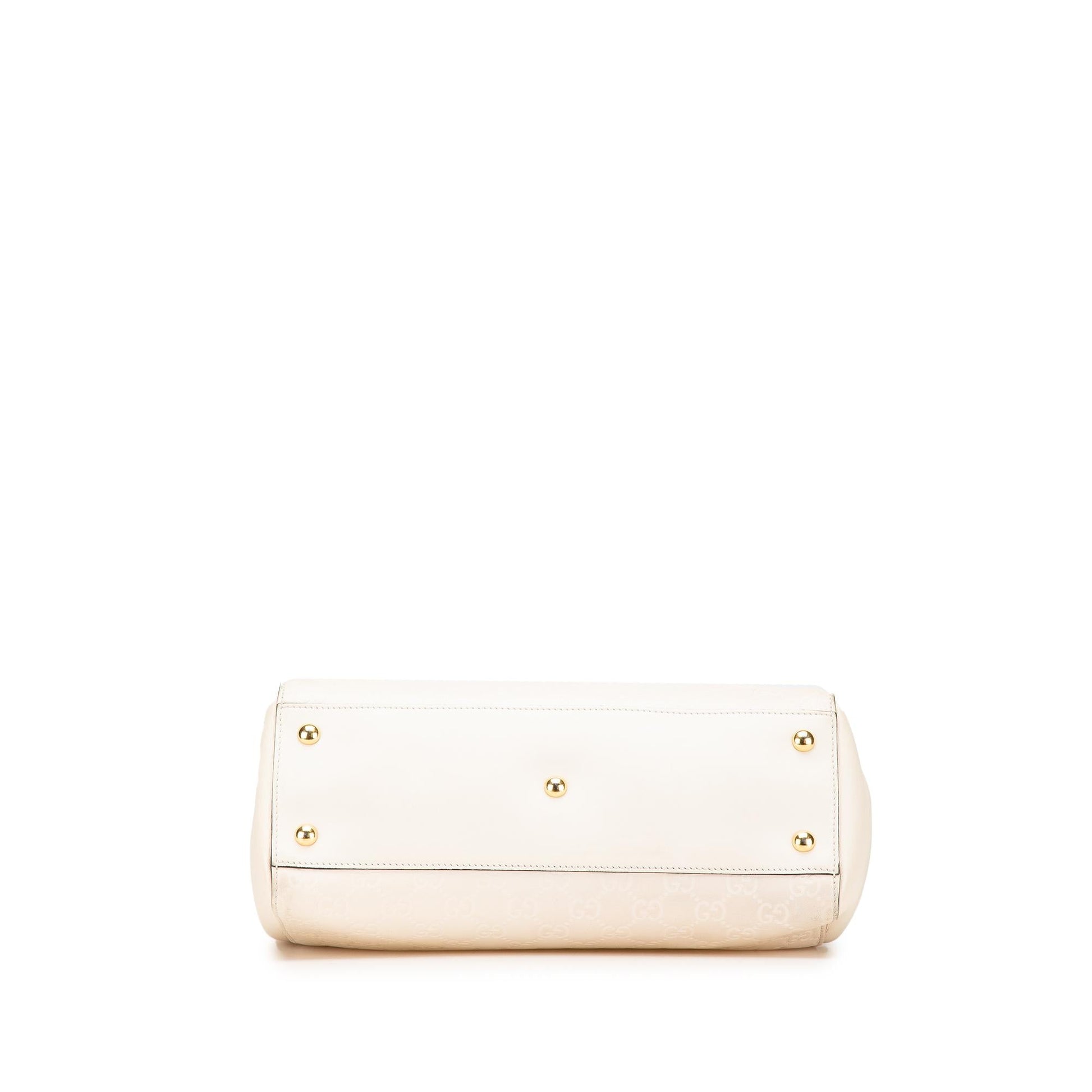 Gucci Guccissima Soft Calf White Medium Shoulder Bag