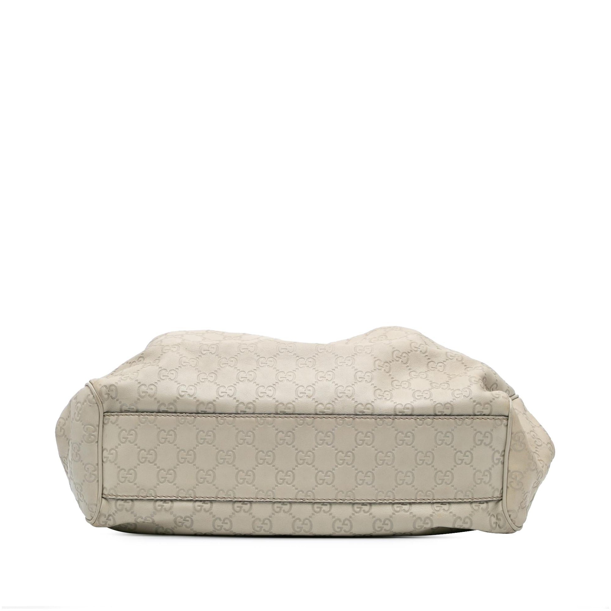 Gucci Guccissima Sukey Calf White Medium Tote Bag