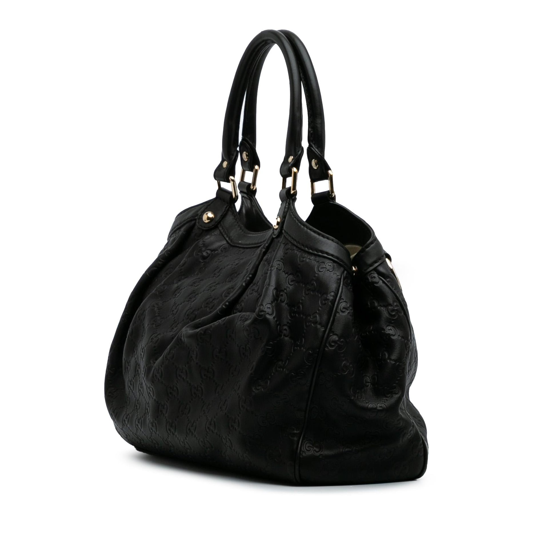 Gucci Guccissima Sukey Calf Black Medium Tote Bag