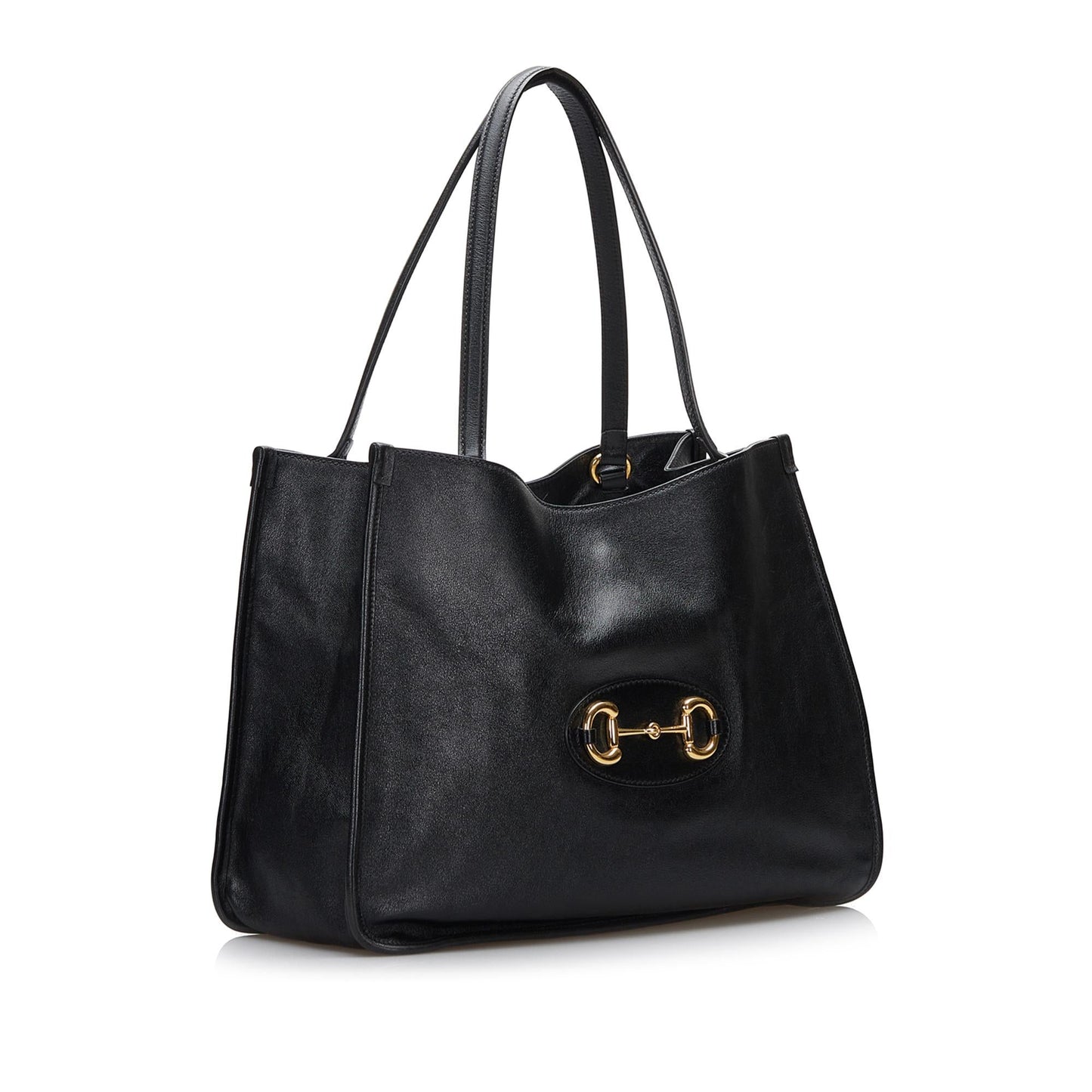 Gucci Horsebit SHG-icESM0 Calf Black Medium Tote Bag