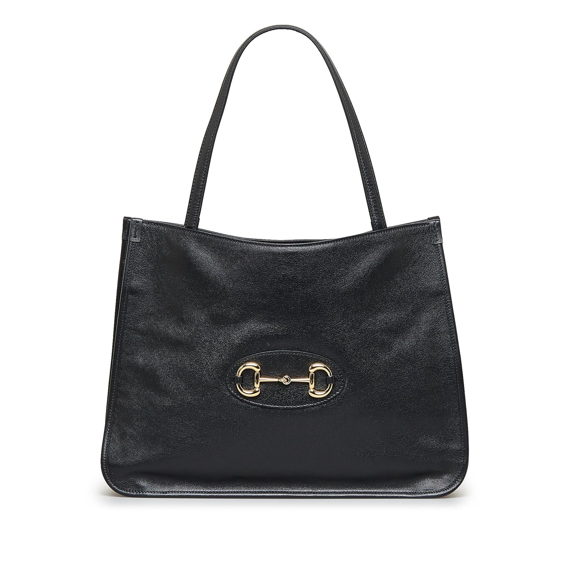 Gucci Horsebit SHG-FPis18 Calf Black Medium Tote Bag