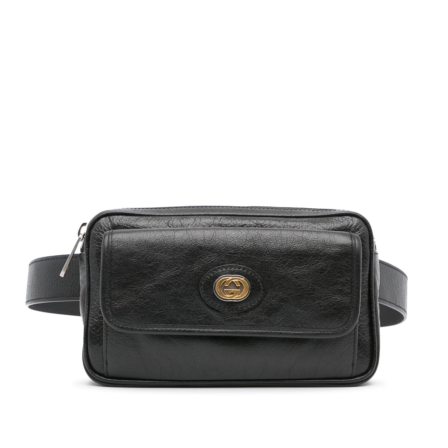Gucci Interlocking G Morpheus Belt SHG-ABCK70 Calf Black Medium Accessory