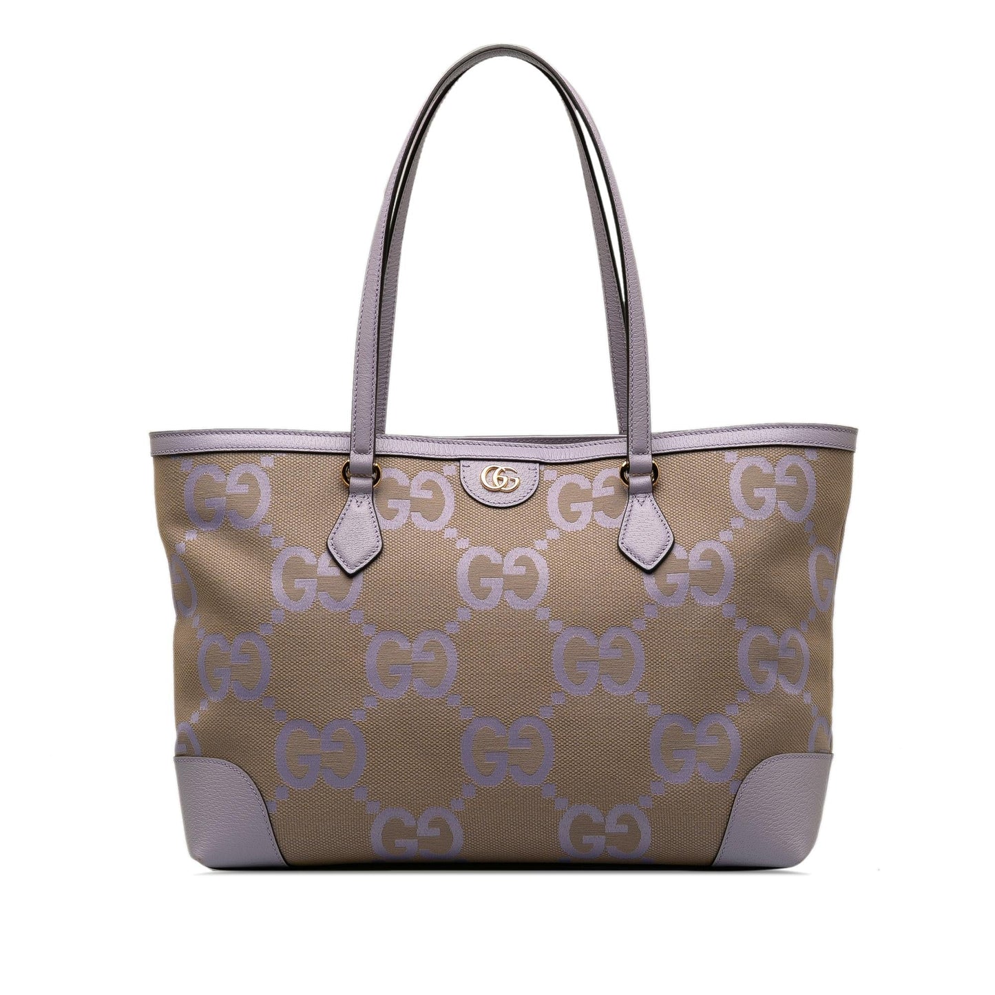Gucci Jumbo GG Ophidia SHG-oTQjcL Canvas Calf Brown Medium Tote Bag