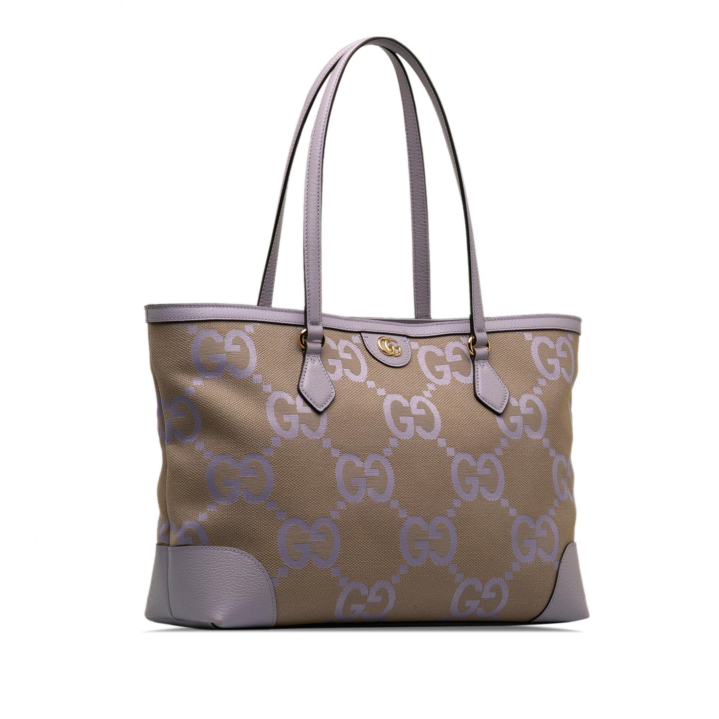 Gucci Jumbo GG Ophidia SHG-oTQjcL Canvas Calf Brown Medium Tote Bag