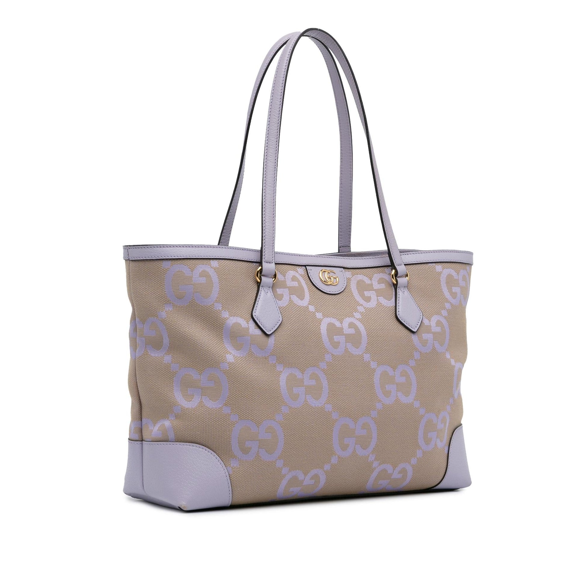 Gucci Jumbo GG Ophidia SHG-TCZVwF Canvas Calf Medium Tote Bag