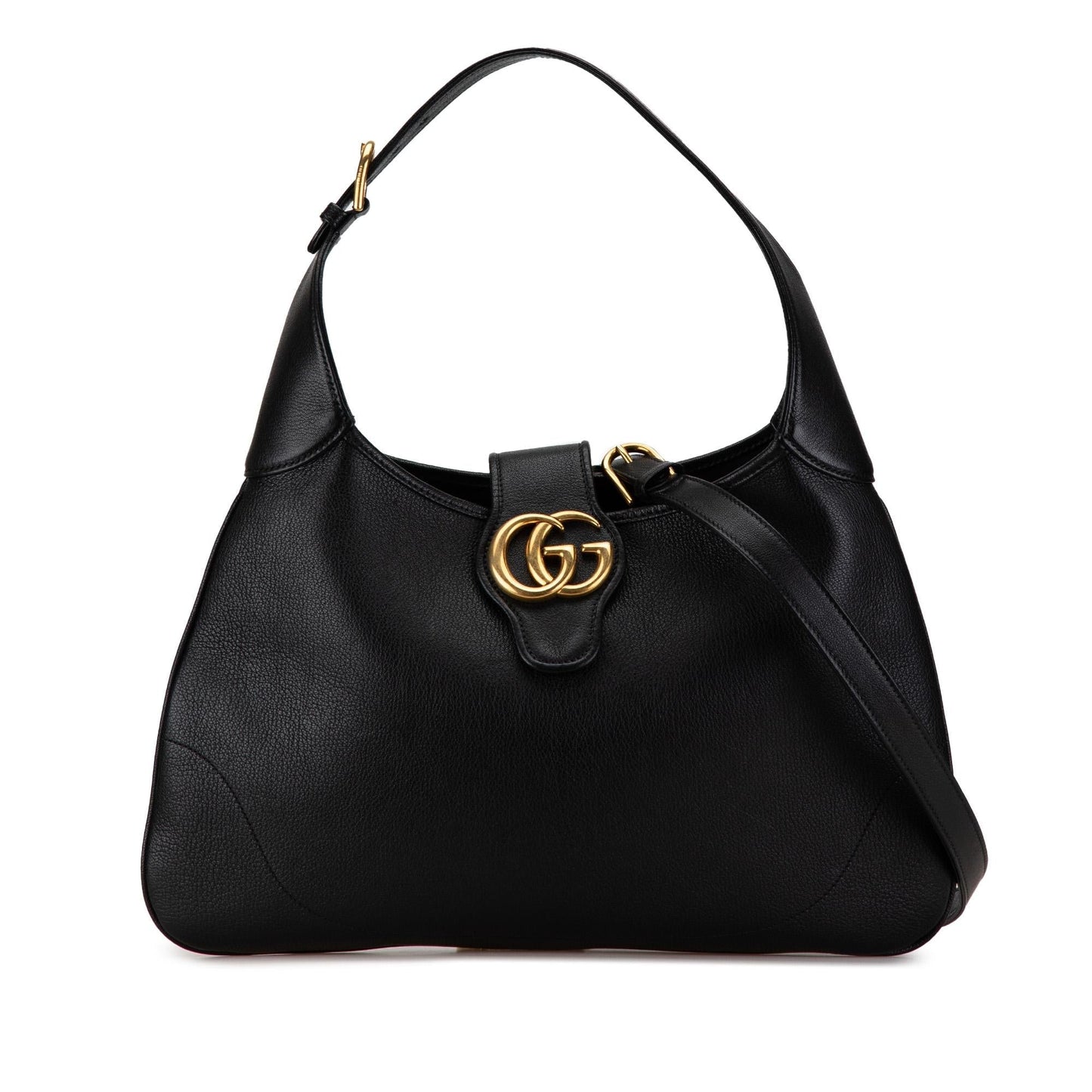 Gucci Aphrodite Leather Calf Black Medium Crossbody Bag