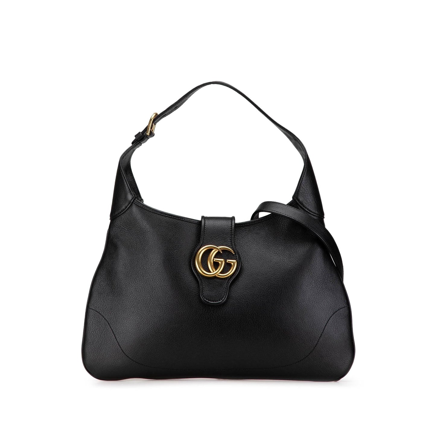 Gucci Aphrodite Leather Calf Black Medium Crossbody Bag Shg 8Vxb9Y