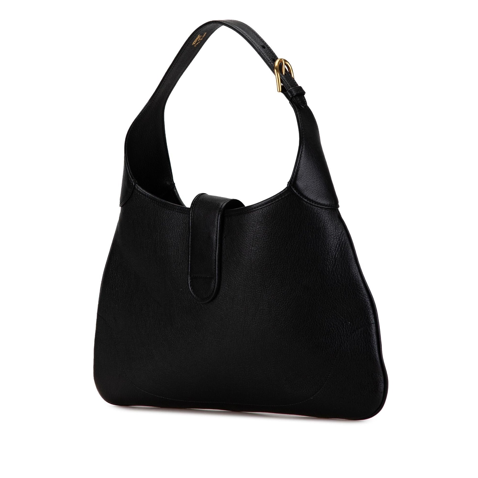 Gucci Aphrodite Leather Calf Black Medium Crossbody Bag Shg Povxa3