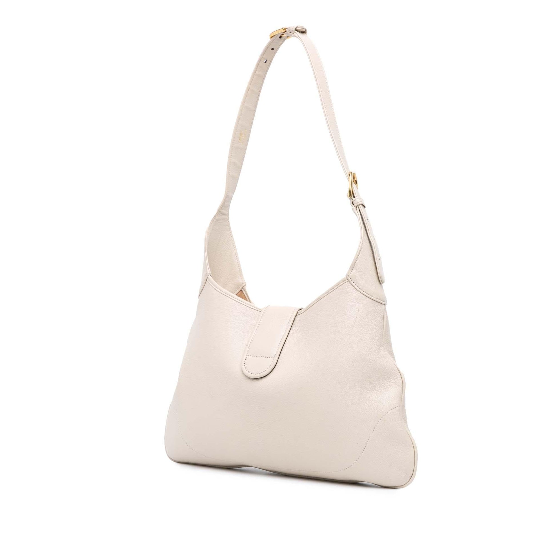 Gucci Aphrodite Leather Calf White Medium Crossbody Bag