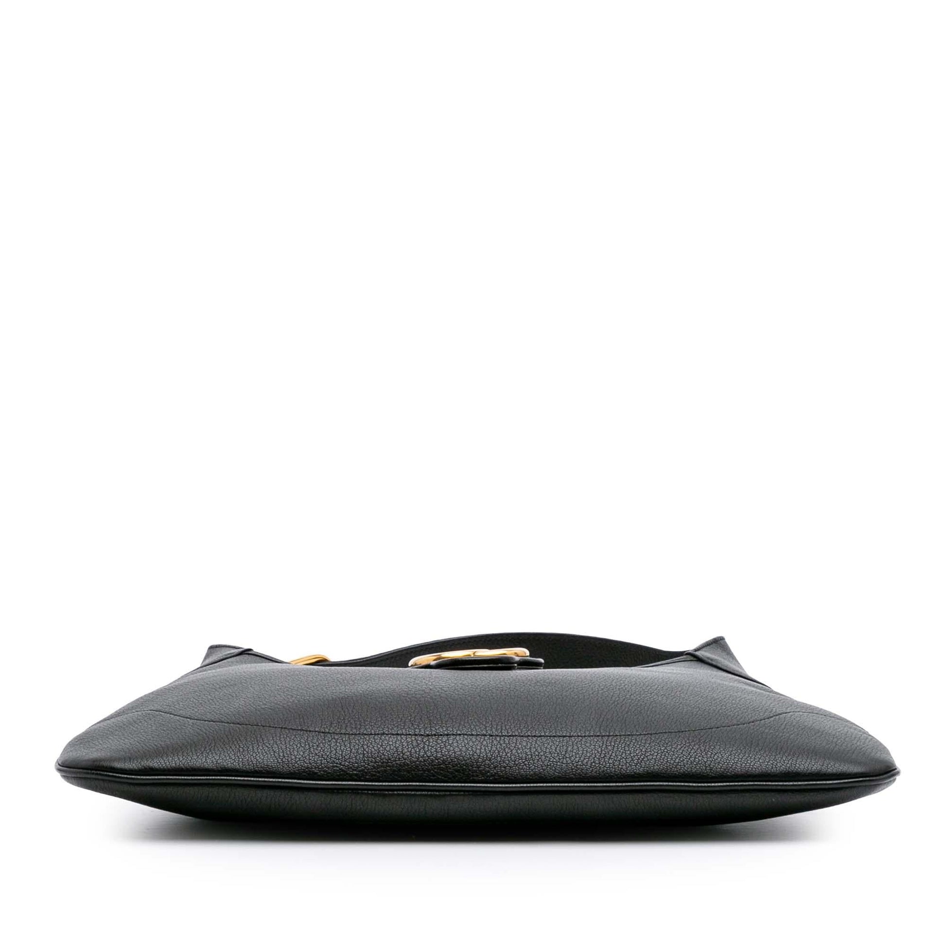 Gucci Aphrodite Leather Calf Black Medium Satchel Bag