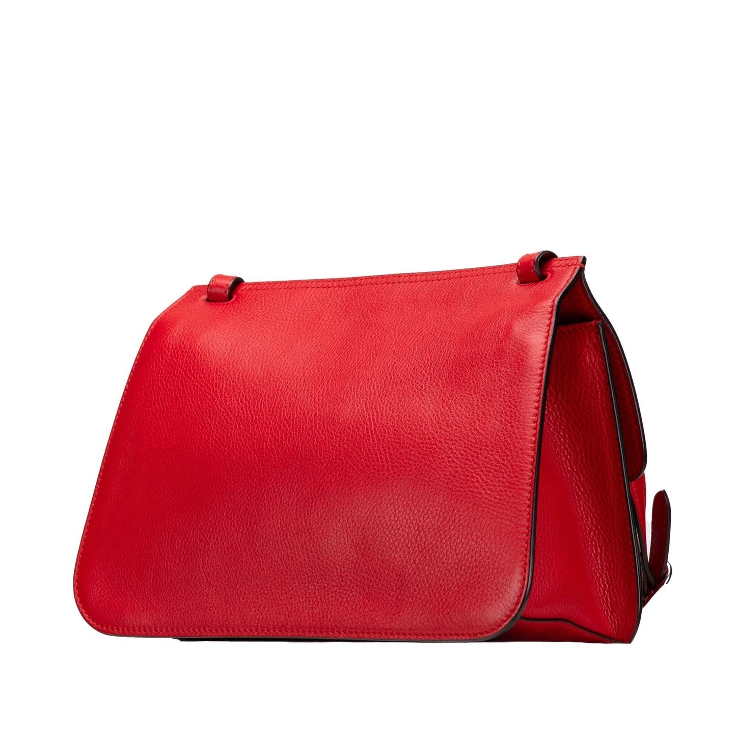 Gucci Bamboo Daily Leather Calf Red Medium Crossbody Bag
