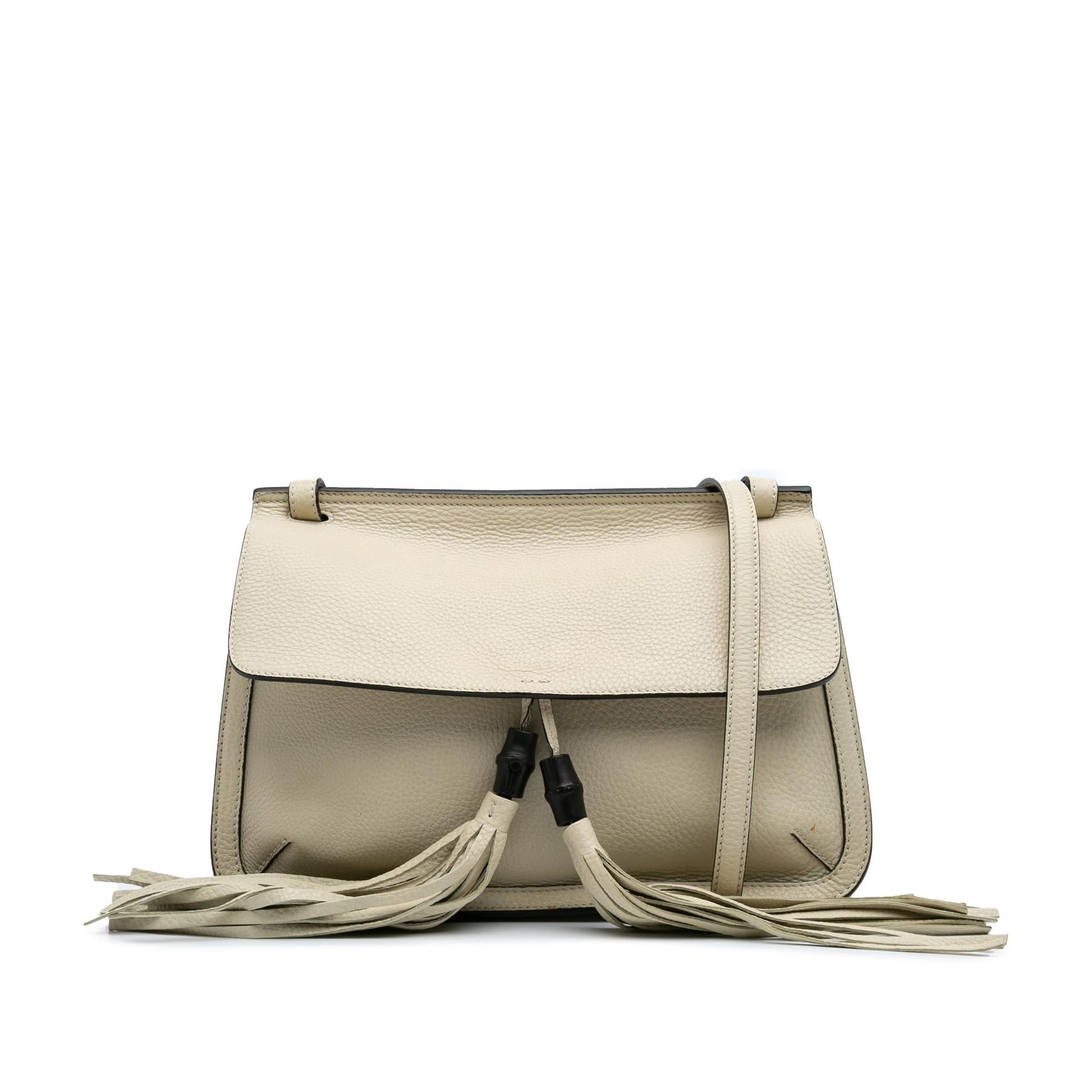 Gucci Bamboo Daily Leather Calf Brown Medium Crossbody Bag Crossbody 7