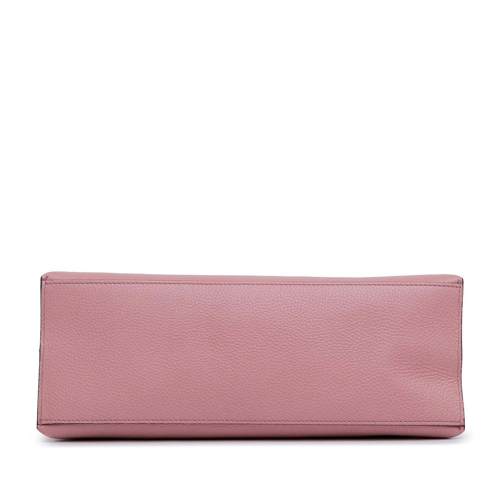 Gucci Bamboo Daily Leather Calf Pink Medium Satchel Bag