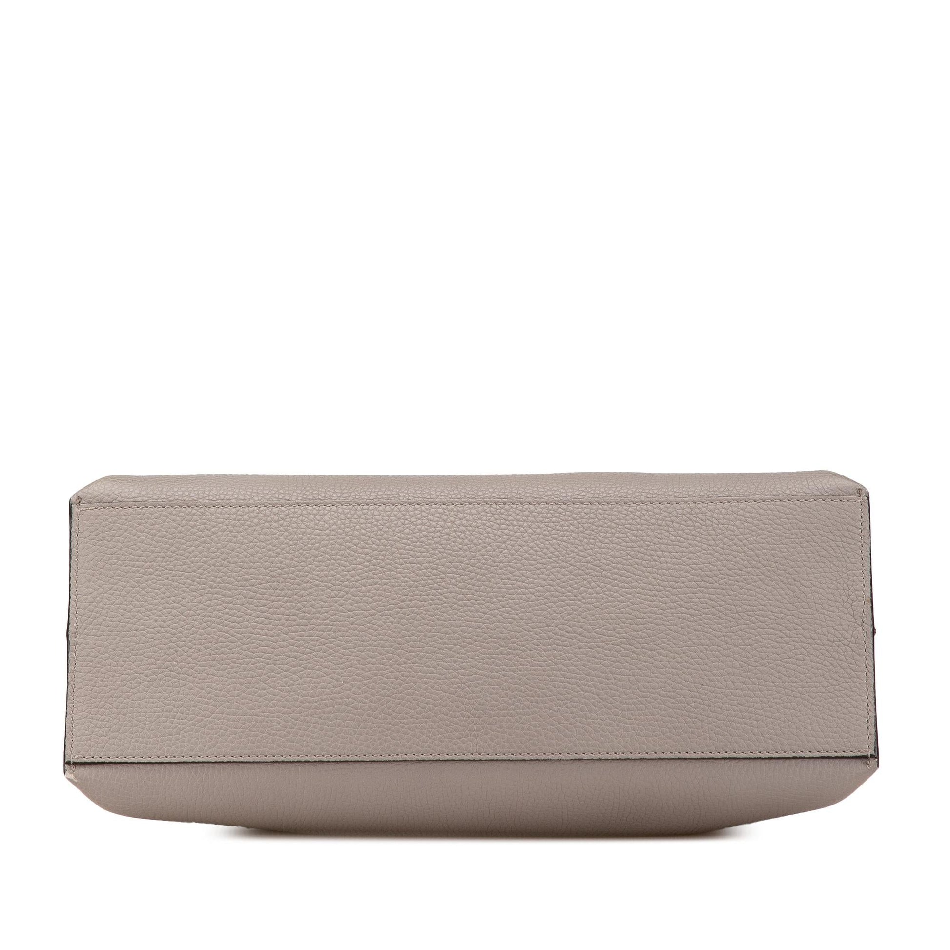 Gucci Bamboo Daily Leather Calf Grey Medium Satchel Bag
