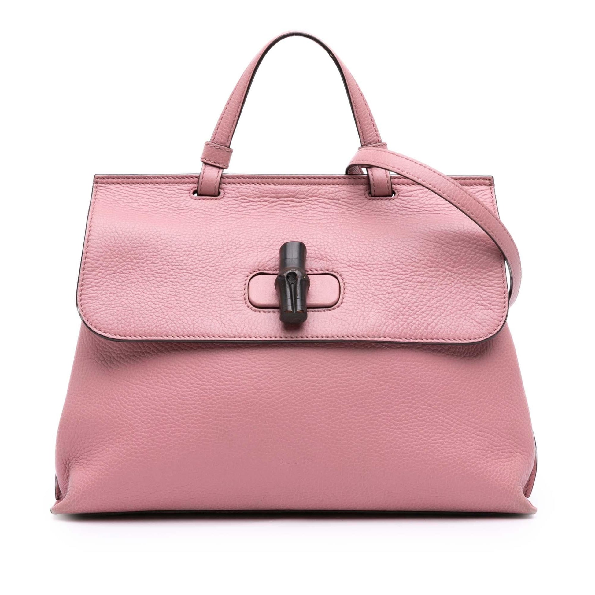 Gucci Bamboo Daily Leather Medium Travel Bag Satchel 3
