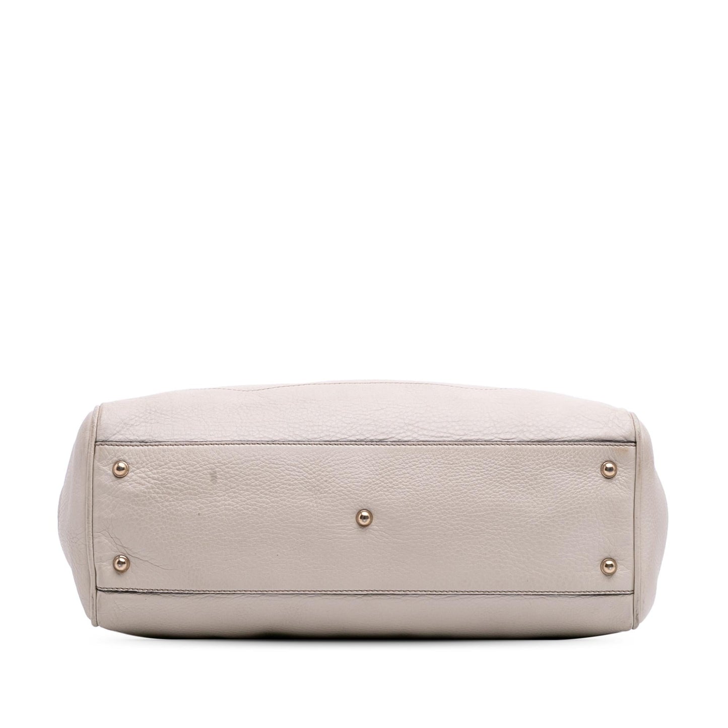 Gucci Bamboo Diana Leather Calf White Medium Tote Bag