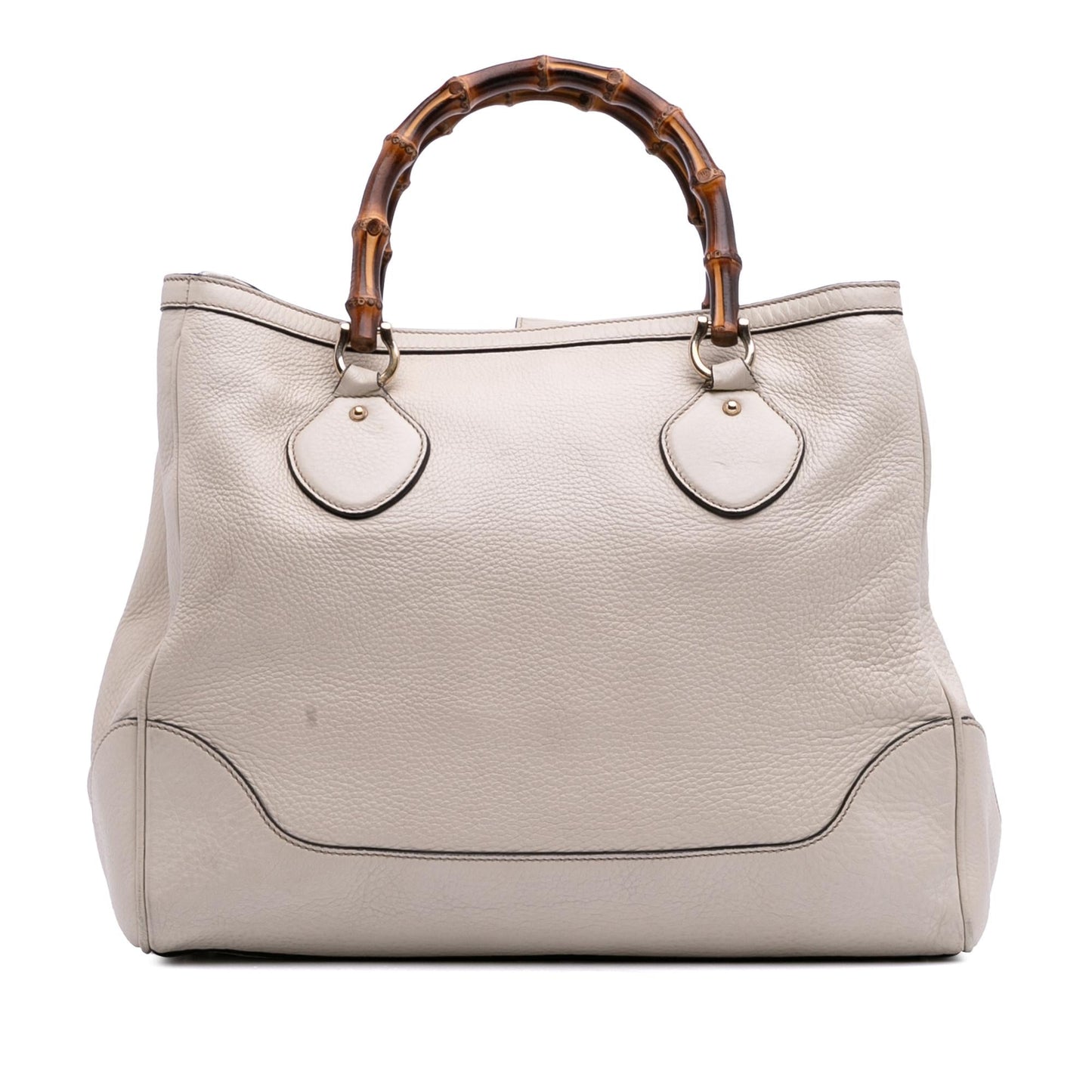 Gucci Bamboo Diana Leather Calf White Medium Tote Bag Tote 4
