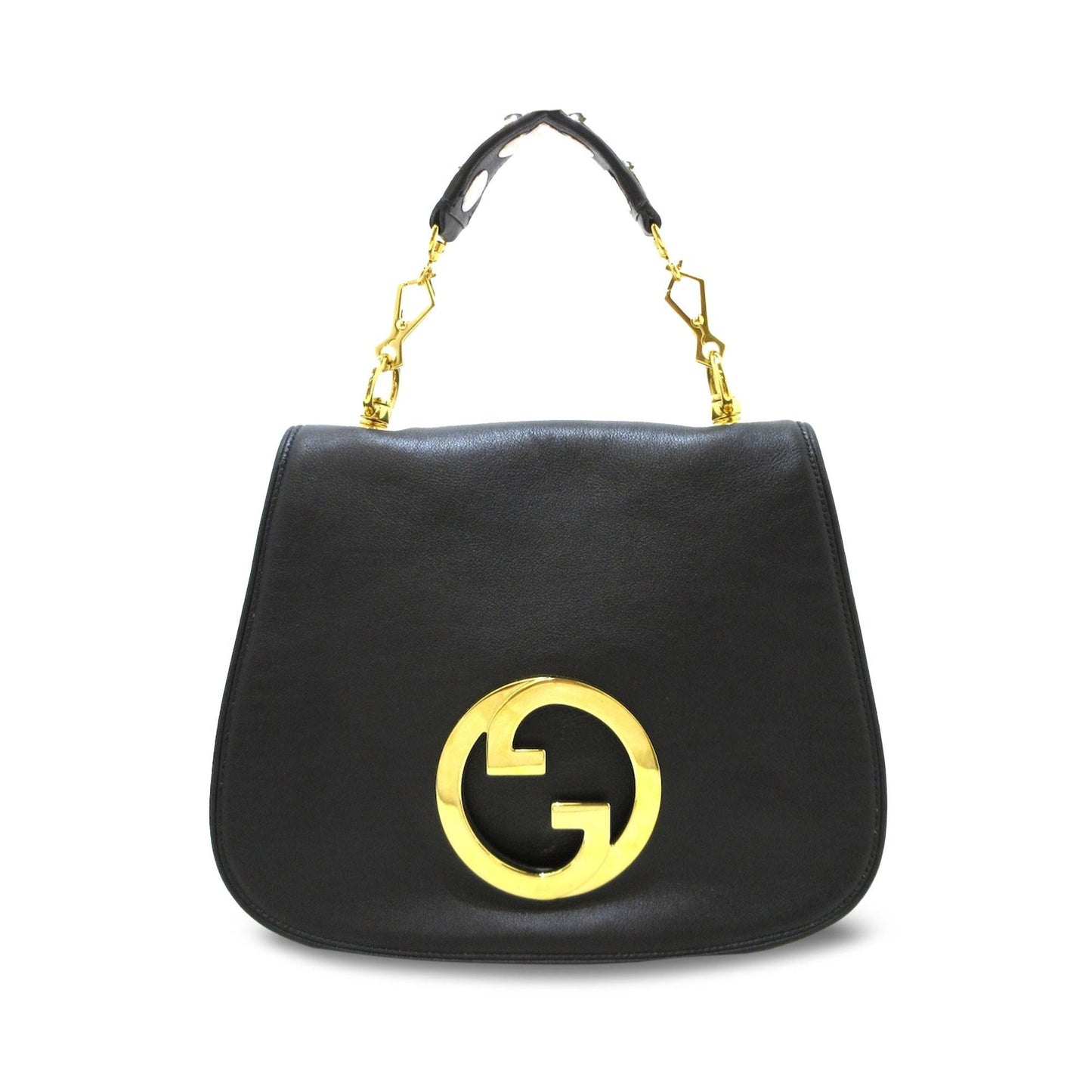 Gucci Blondie SHG-kHNIeL Leather Calf Black Medium Satchel Bag