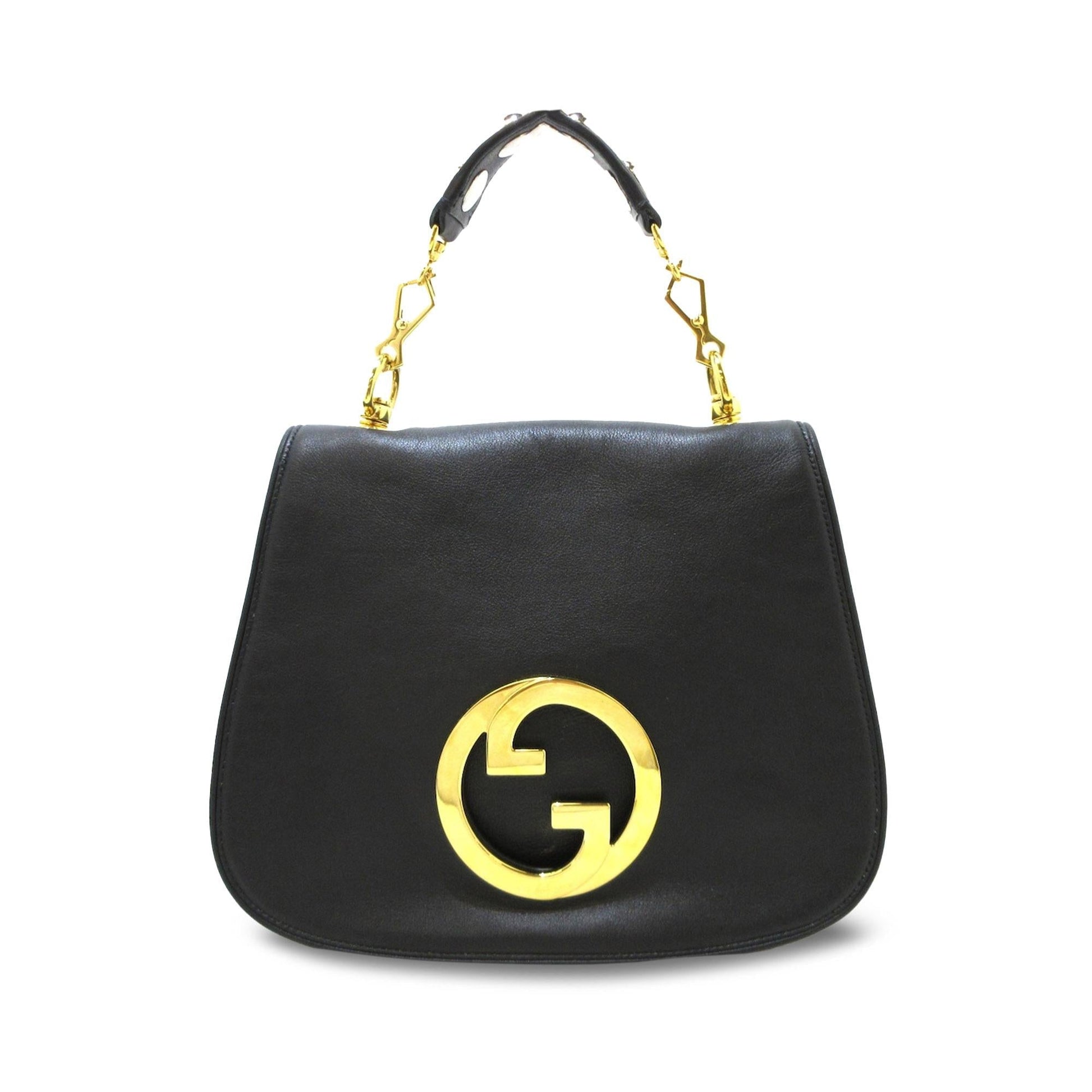 Gucci Blondie SHG-kHNIeL Leather Calf Black Medium Satchel Bag