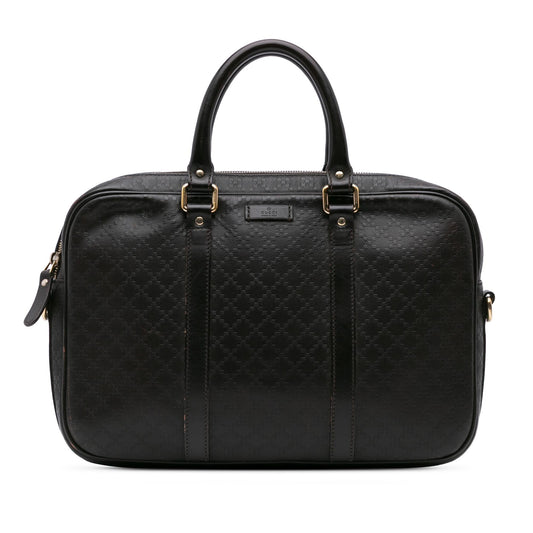 Gucci Diamante Bright Business Leather Calf Brown Medium Tote Bag