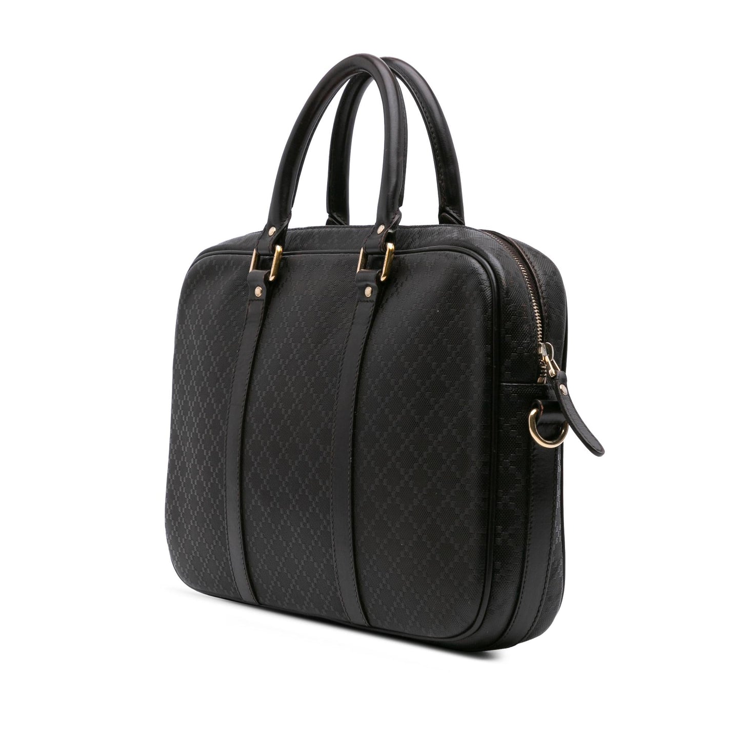 Gucci Diamante Bright Business Leather Calf Brown Medium Tote Bag