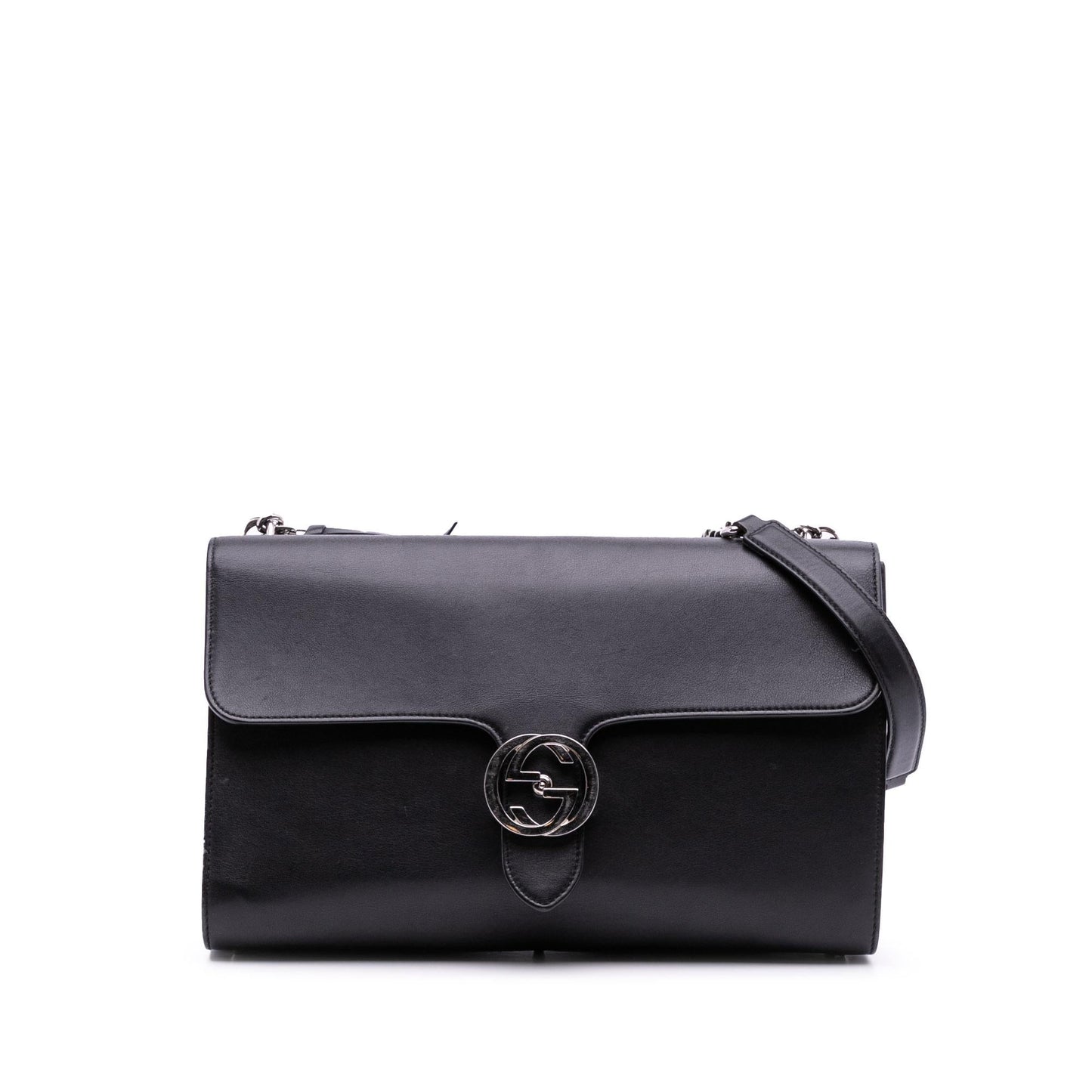 Gucci Dollar Interlocking G Leather Medium Crossbody Bag