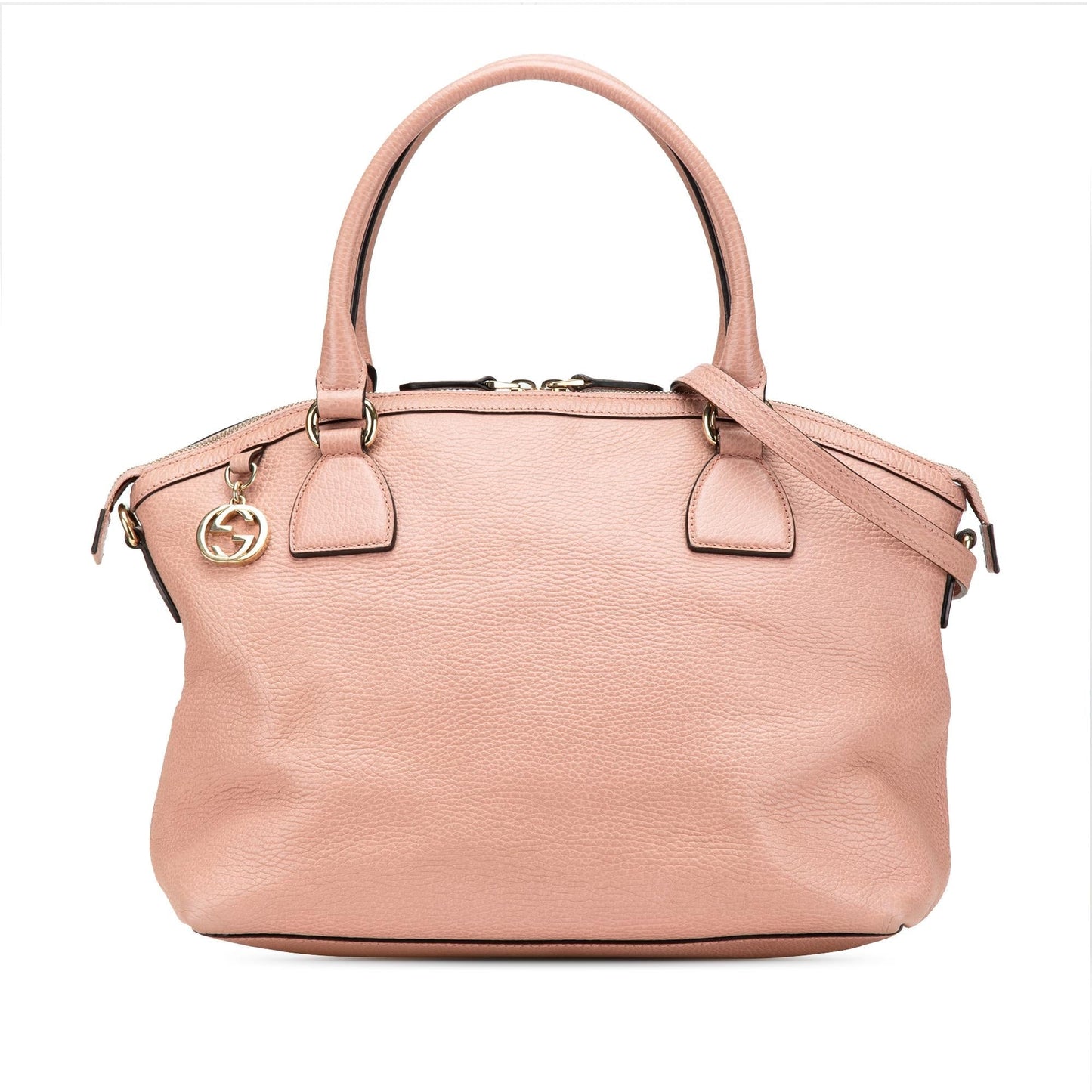 Gucci GG Charm Dome Leather Calf Pink Medium Satchel Bag