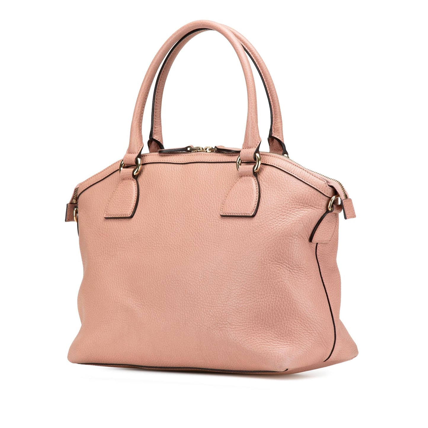 Gucci GG Charm Dome Leather Calf Pink Medium Satchel Bag