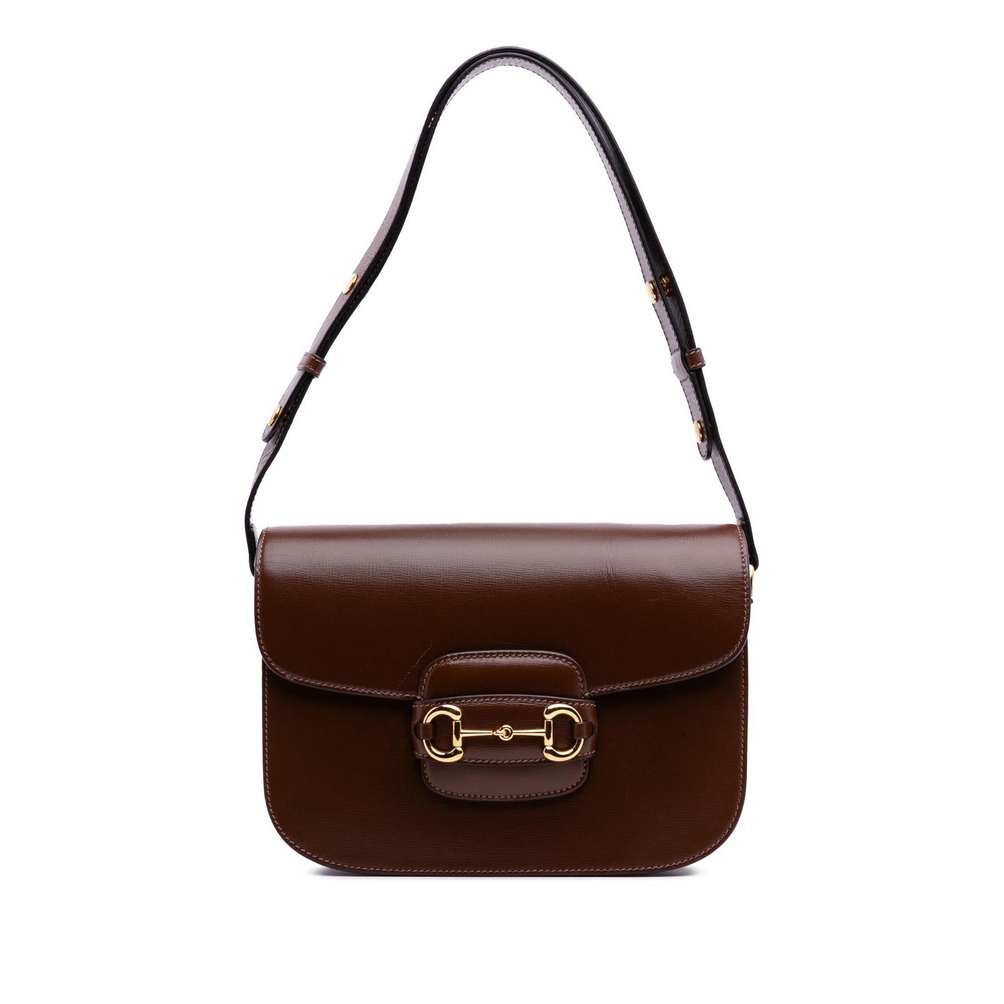 Gucci Horsebit Leather Calf Brown Medium Shoulder Bag
