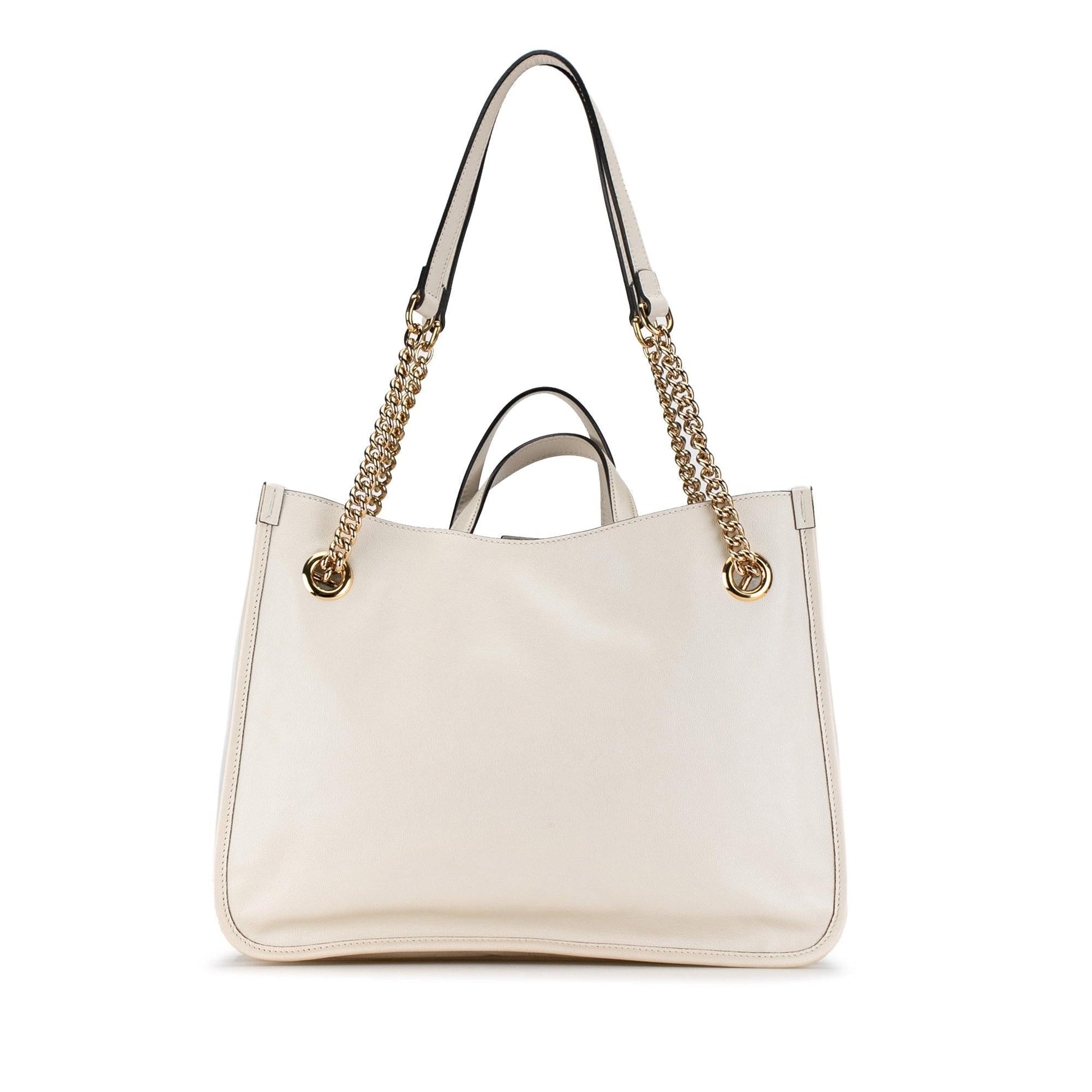 Gucci Horsebit SHG-c6g3Pb Leather Calf White Medium Satchel Bag