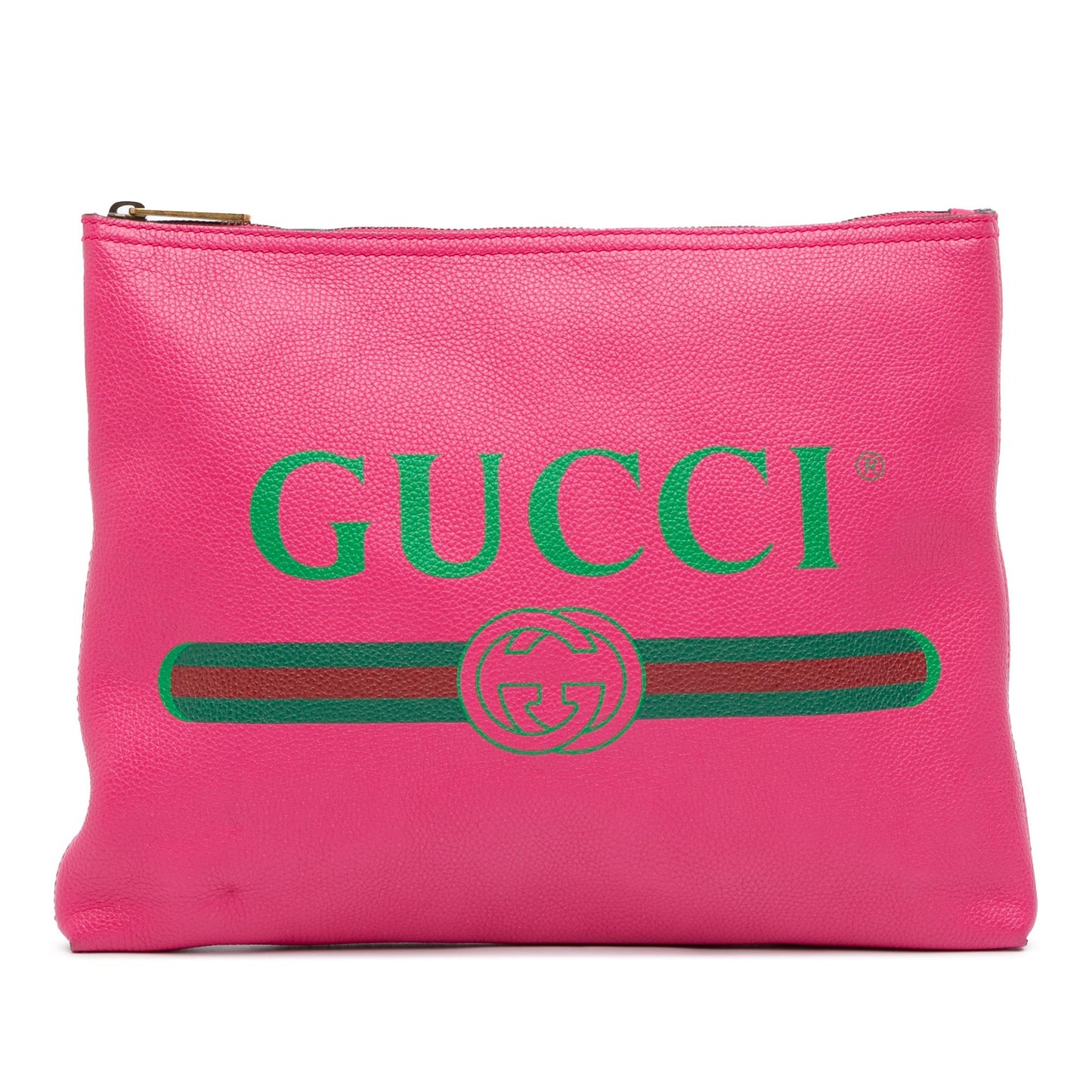 Gucci Logo Portfolio Leather Calf Pink Medium Clutch Bag Clutch 4