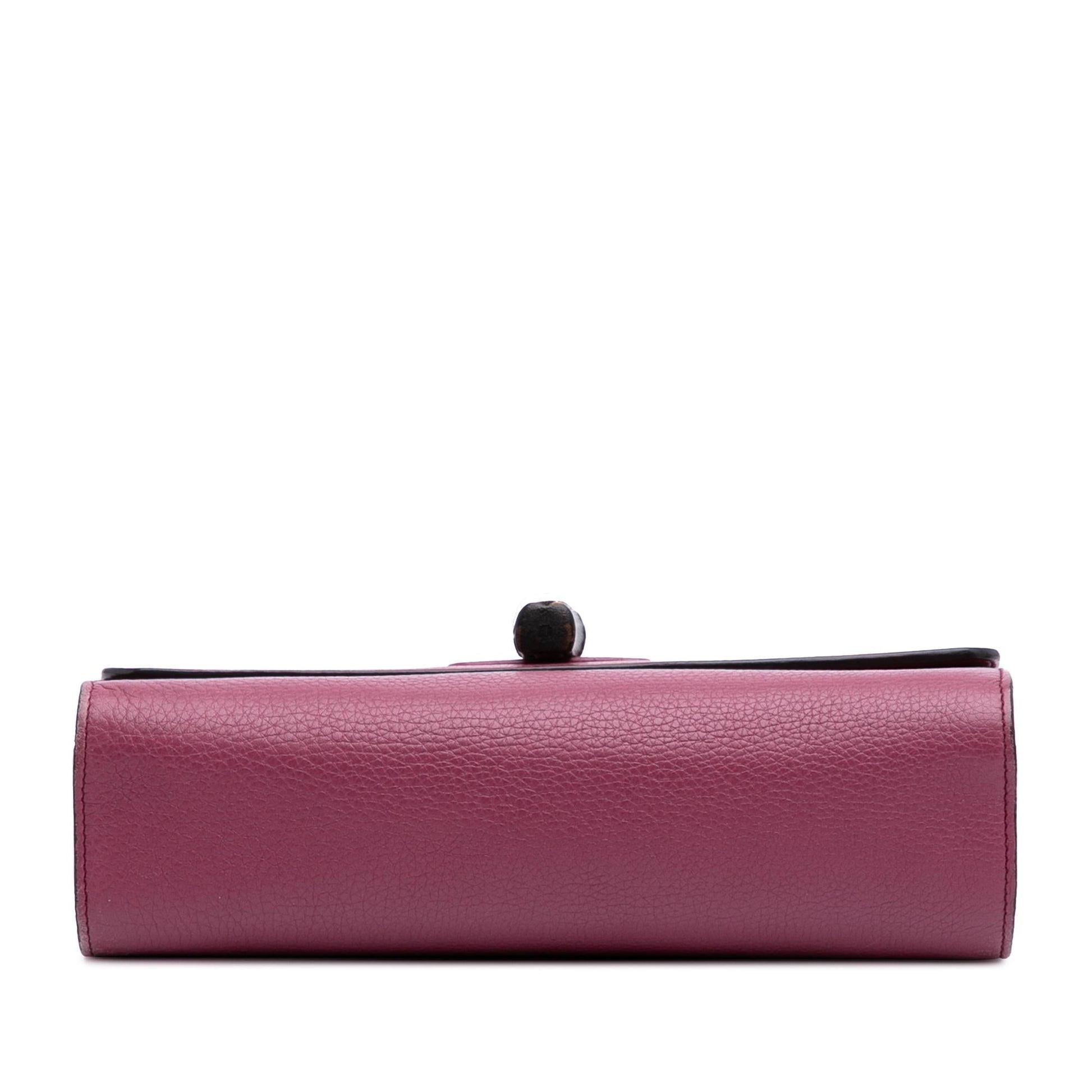 Gucci Miss Bamboo Leather Calf Pink Medium Crossbody Bag Crossbody 1