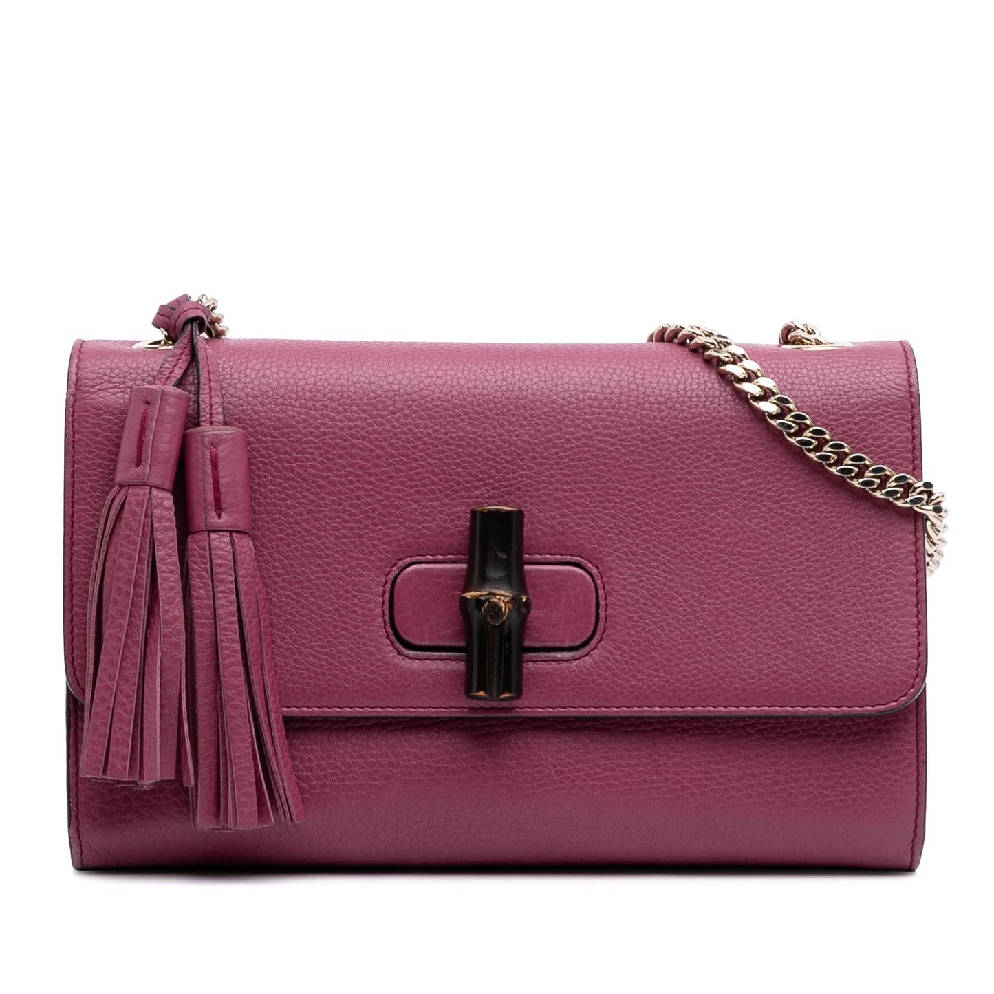 Gucci Miss Bamboo Leather Calf Pink Medium Crossbody Bag Crossbody 1